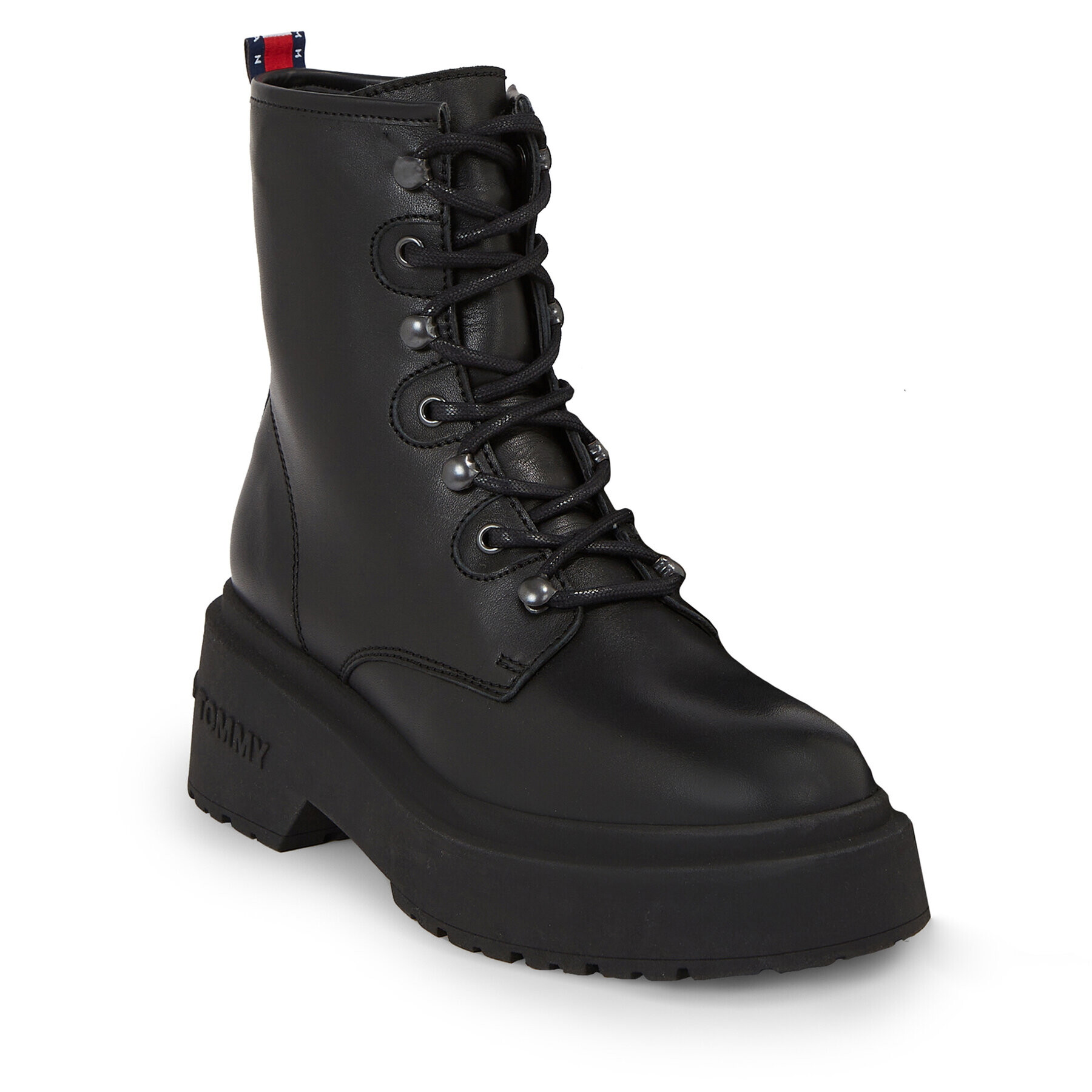 Tommy Jeans Боти Tjw Lace Up Boot Chunky EN0EN02404 Черен - Pepit.bg