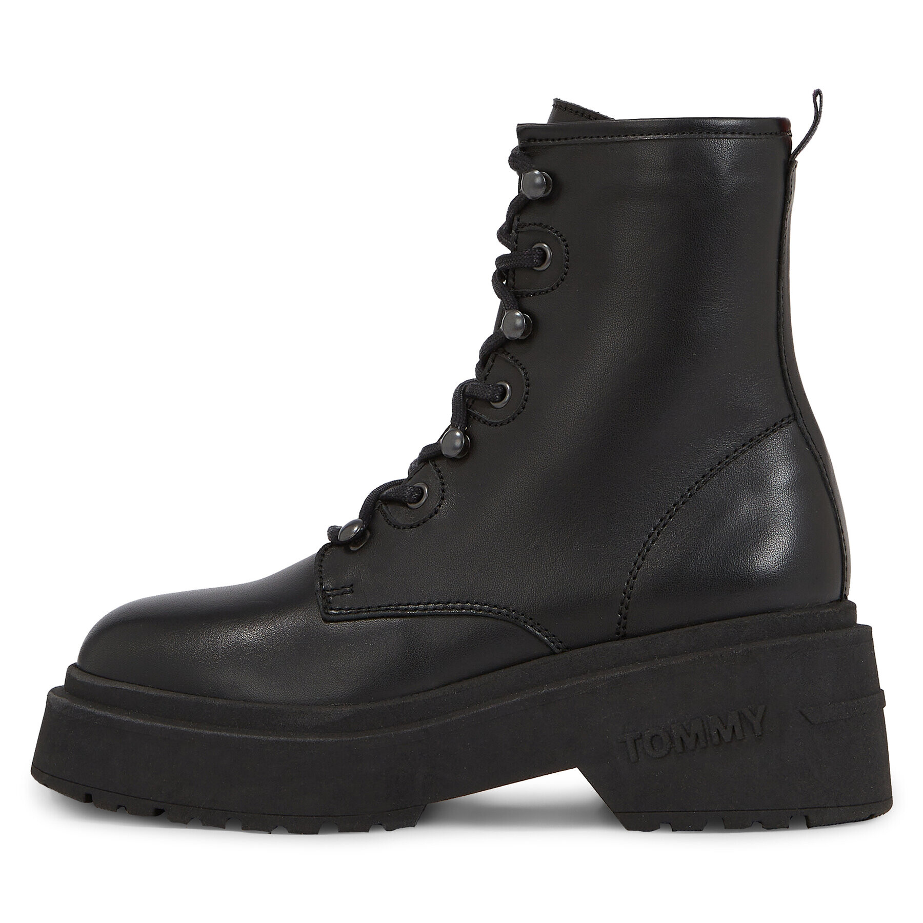 Tommy Jeans Боти Tjw Lace Up Boot Chunky EN0EN02404 Черен - Pepit.bg