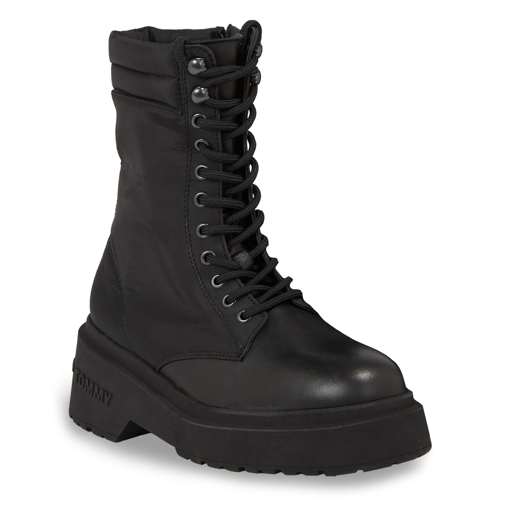 Tommy Jeans Боти Tjw Lace Up Padded Boot EN0EN02405 Черен - Pepit.bg