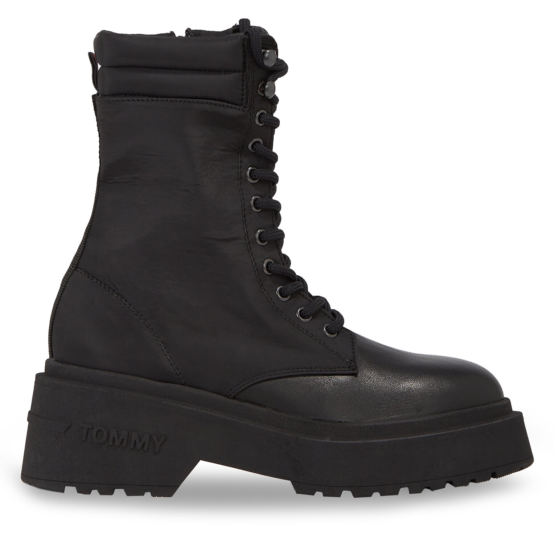 Tommy Jeans Боти Tjw Lace Up Padded Boot EN0EN02405 Черен - Pepit.bg