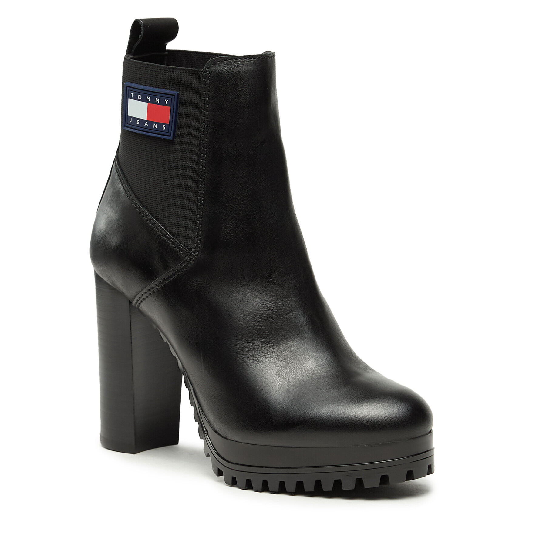 Tommy Jeans Боти Tjw New Ess High Heel Boot EN0EN02439 Черен - Pepit.bg