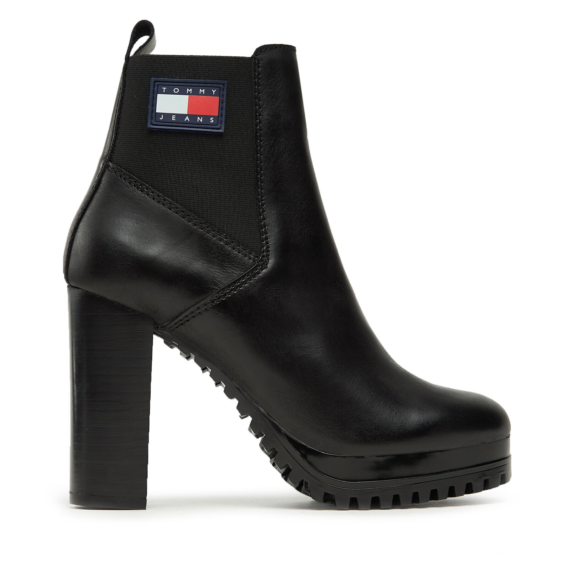 Tommy Jeans Боти Tjw New Ess High Heel Boot EN0EN02439 Черен - Pepit.bg