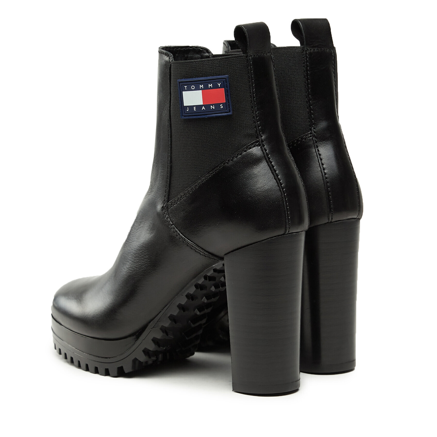 Tommy Jeans Боти Tjw New Ess High Heel Boot EN0EN02439 Черен - Pepit.bg