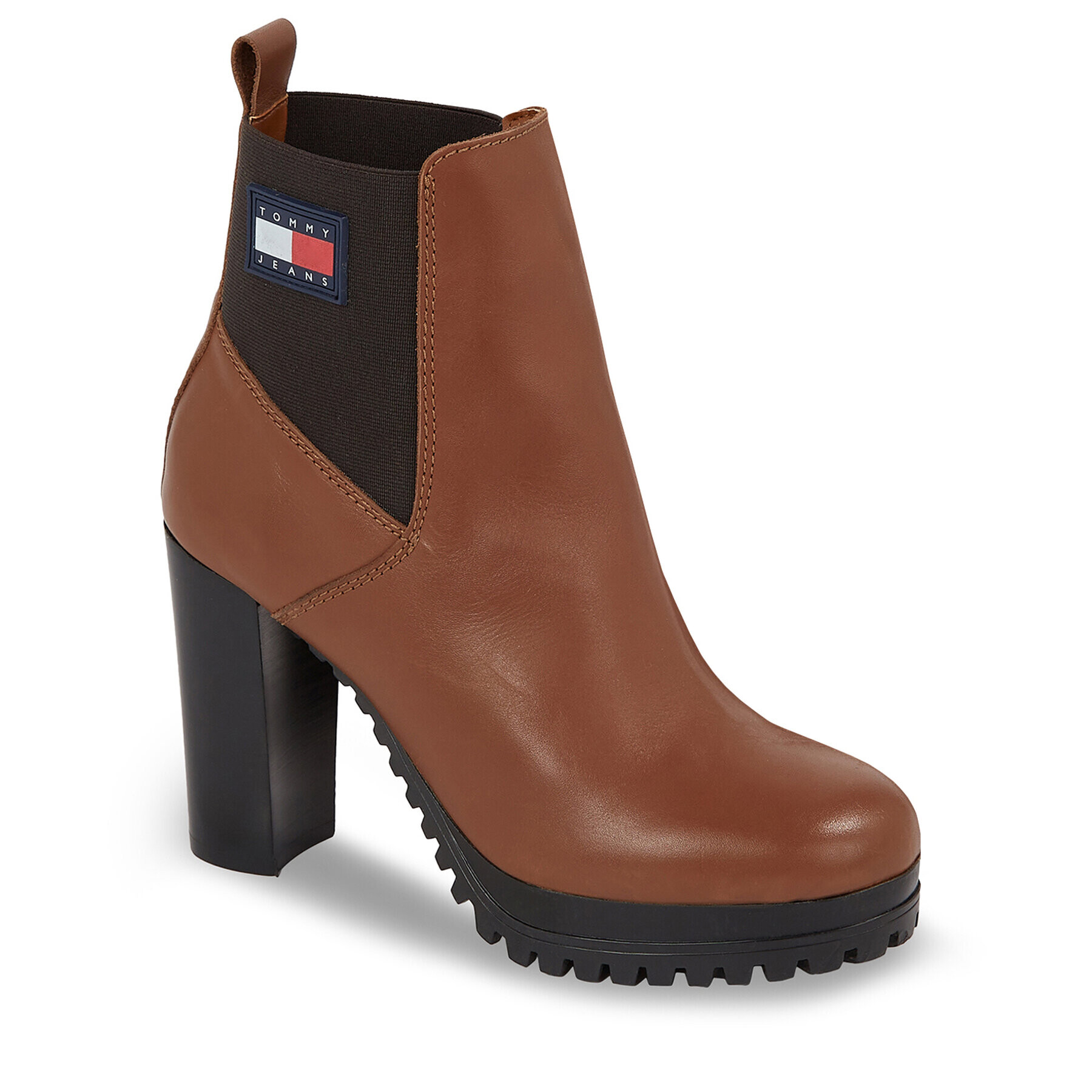 Tommy Jeans Боти Tjw New Ess High Heel Boot EN0EN02439 Кафяв - Pepit.bg