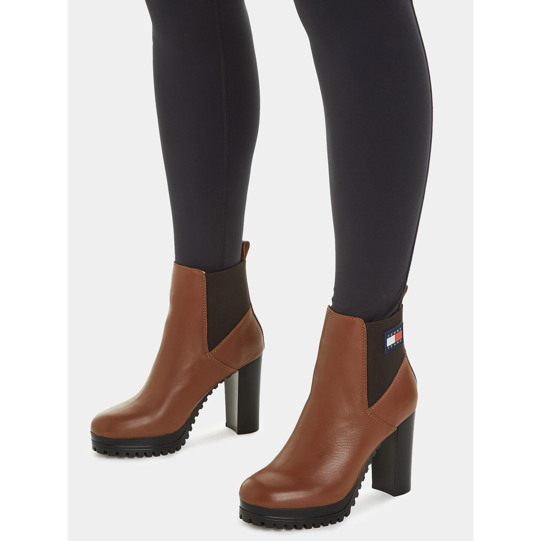 Tommy Jeans Боти Tjw New Ess High Heel Boot EN0EN02439 Кафяв - Pepit.bg