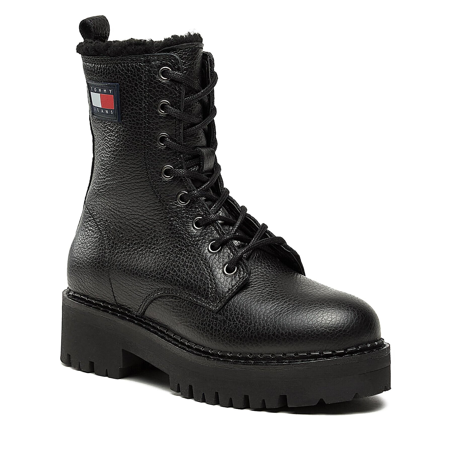 Tommy Jeans Боти Tjw Urban Boot Tumbled Ltr Wl EN0EN02317 Черен - Pepit.bg