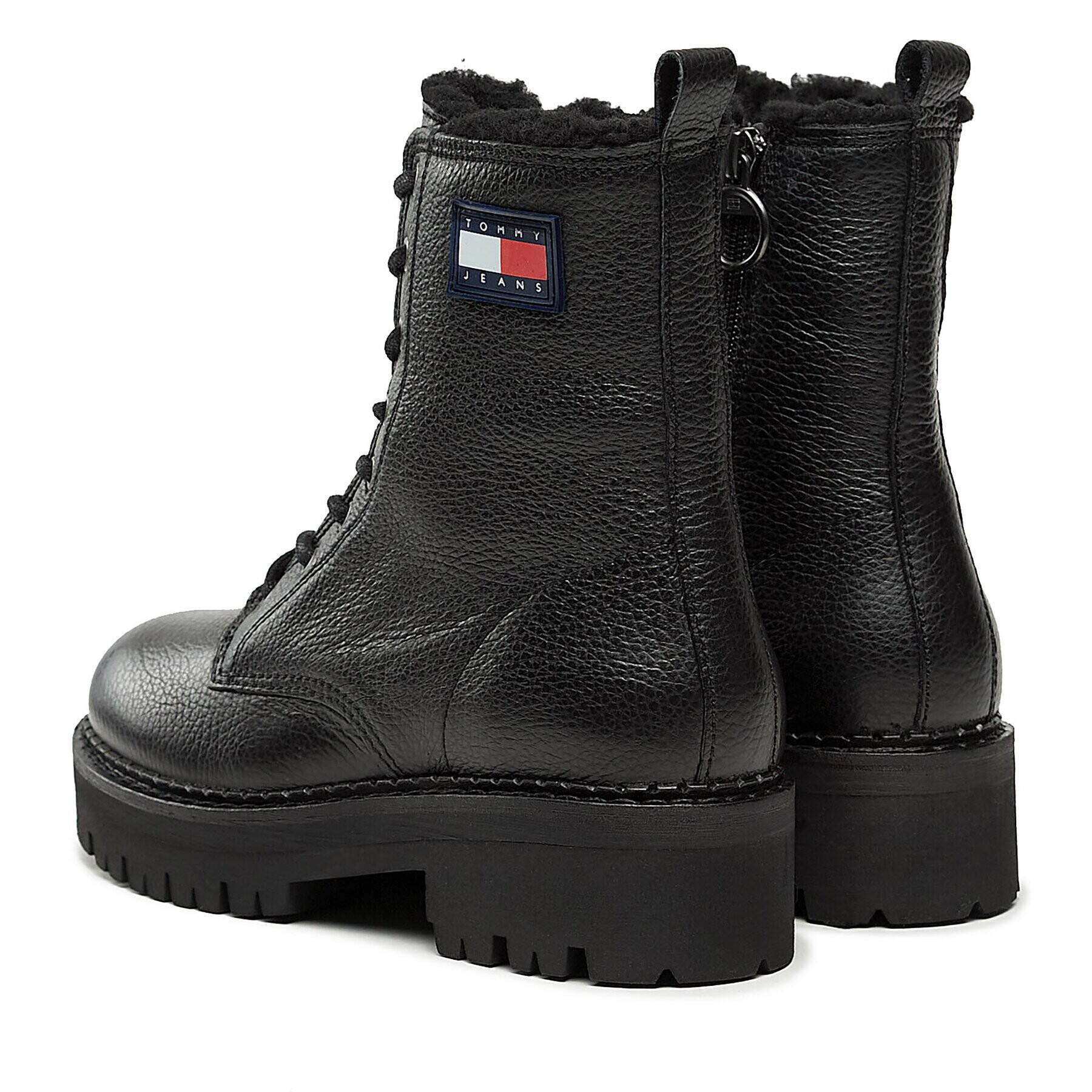 Tommy Jeans Боти Tjw Urban Boot Tumbled Ltr Wl EN0EN02317 Черен - Pepit.bg