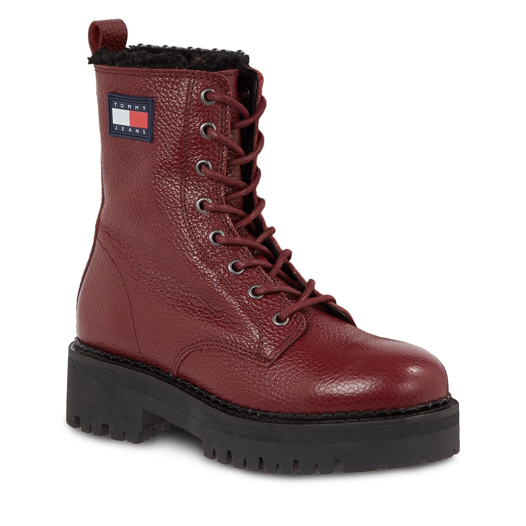 Tommy Jeans Боти Tjw Urban Boot Tumbled Ltr Wl EN0EN02317 Червен - Pepit.bg