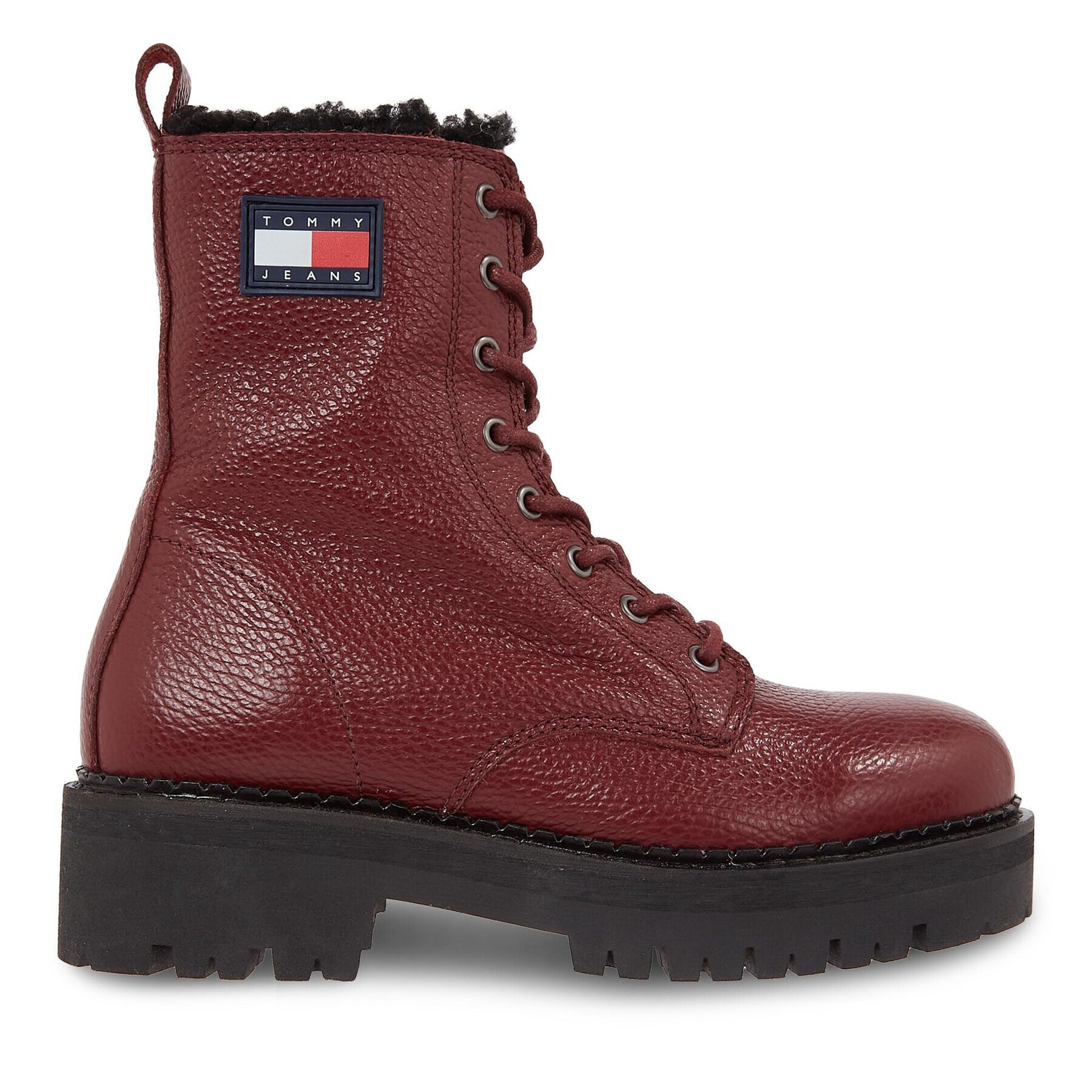 Tommy Jeans Боти Tjw Urban Boot Tumbled Ltr Wl EN0EN02317 Червен - Pepit.bg