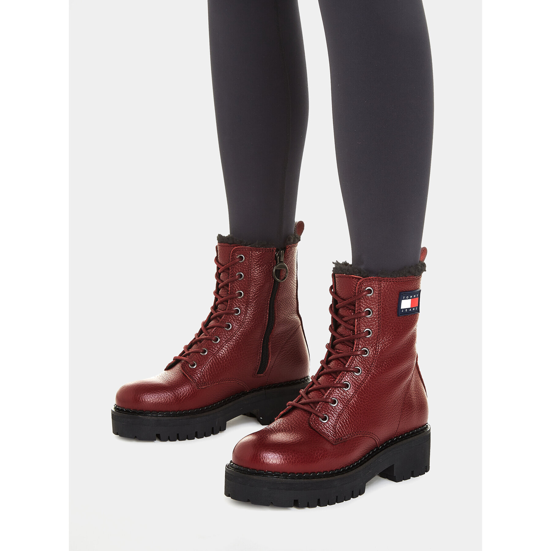 Tommy Jeans Боти Tjw Urban Boot Tumbled Ltr Wl EN0EN02317 Червен - Pepit.bg