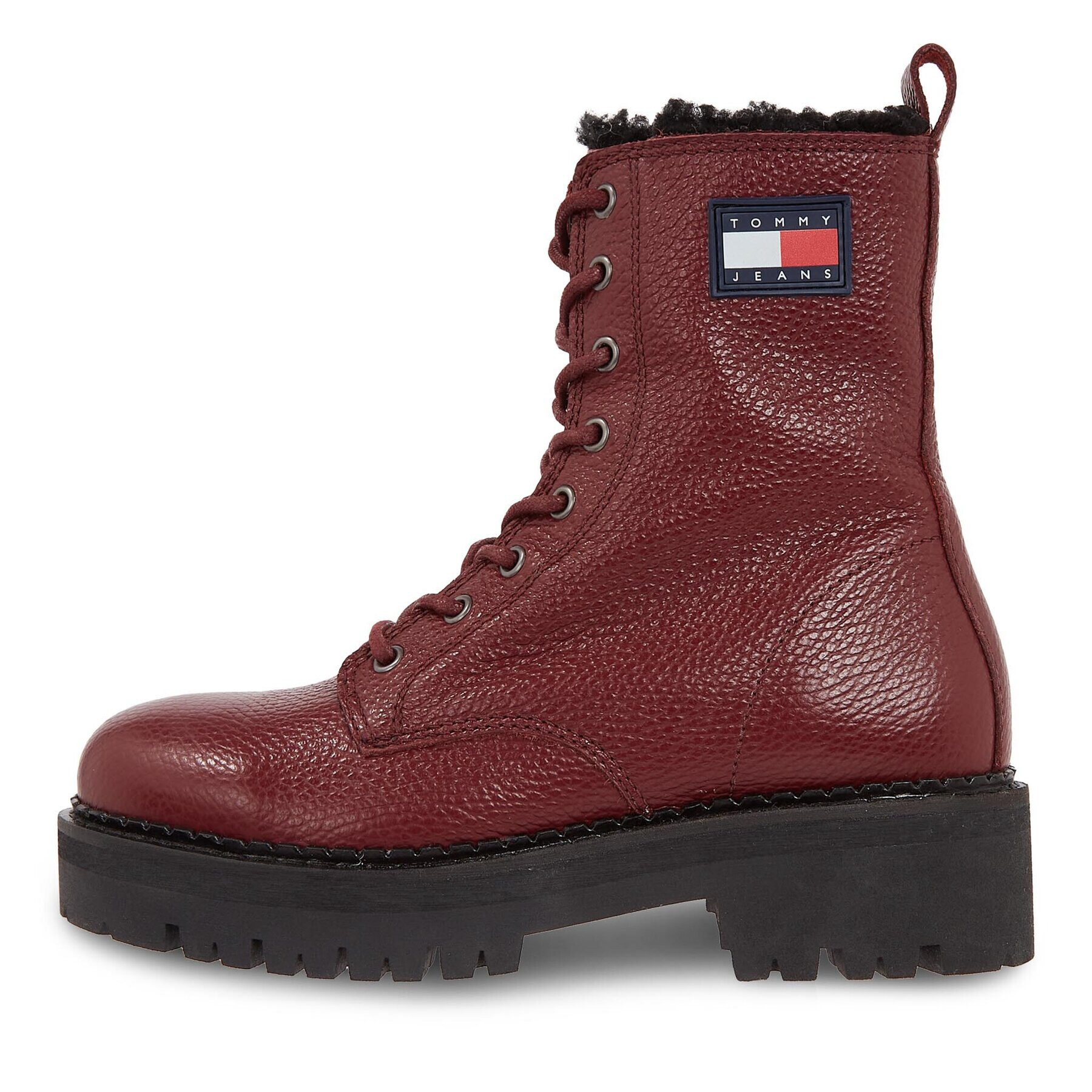 Tommy Jeans Боти Tjw Urban Boot Tumbled Ltr Wl EN0EN02317 Червен - Pepit.bg