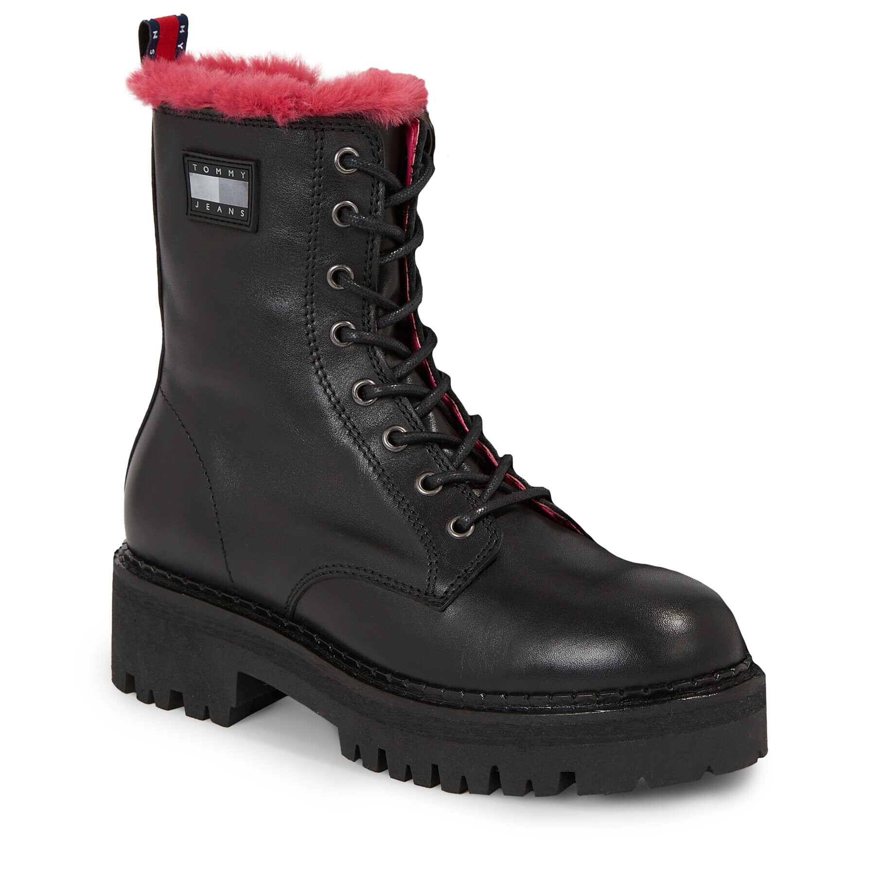 Tommy Jeans Боти Tjw W Urban Boot Smooth Ltr Wl EN0EN02402 Черен - Pepit.bg