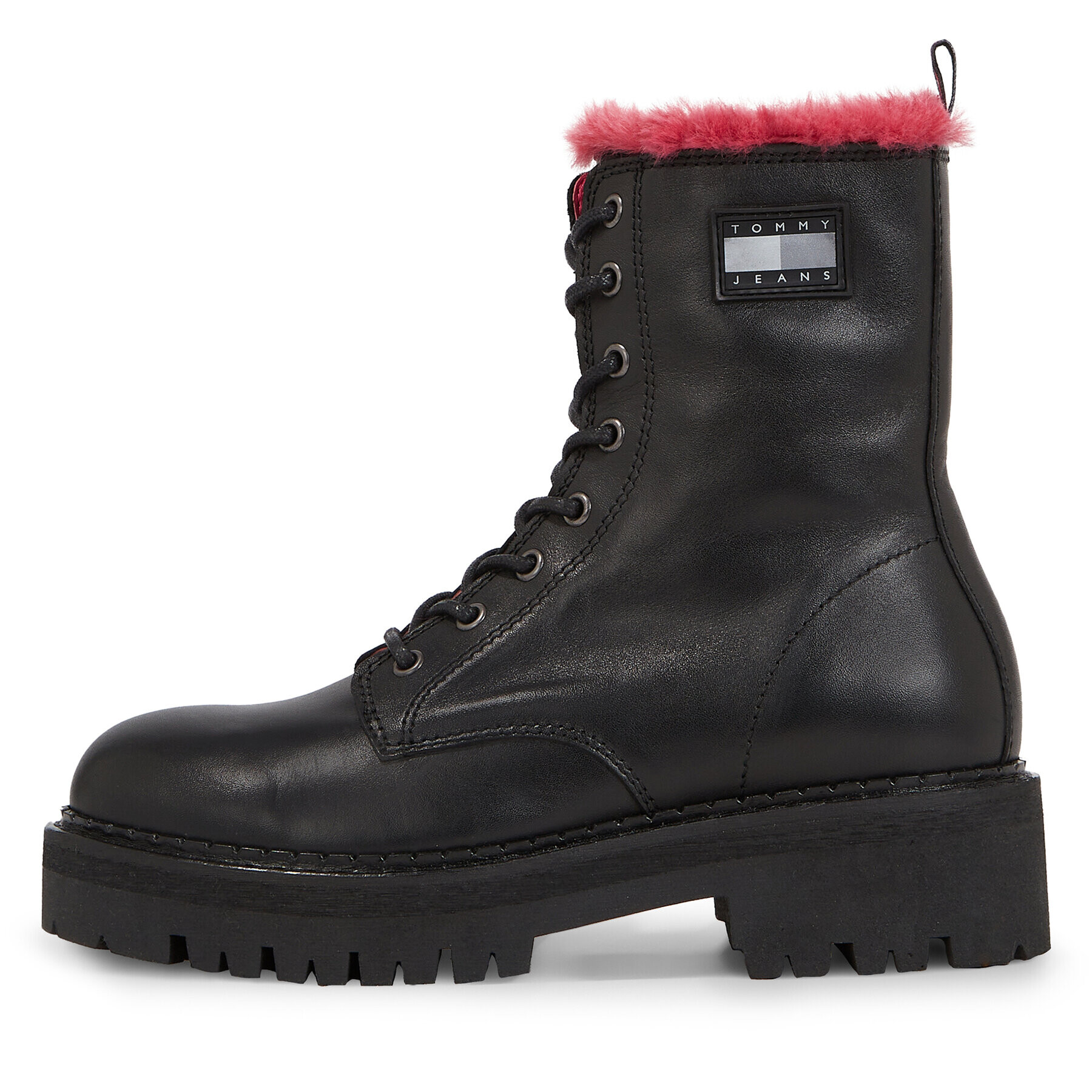 Tommy Jeans Боти Tjw W Urban Boot Smooth Ltr Wl EN0EN02402 Черен - Pepit.bg