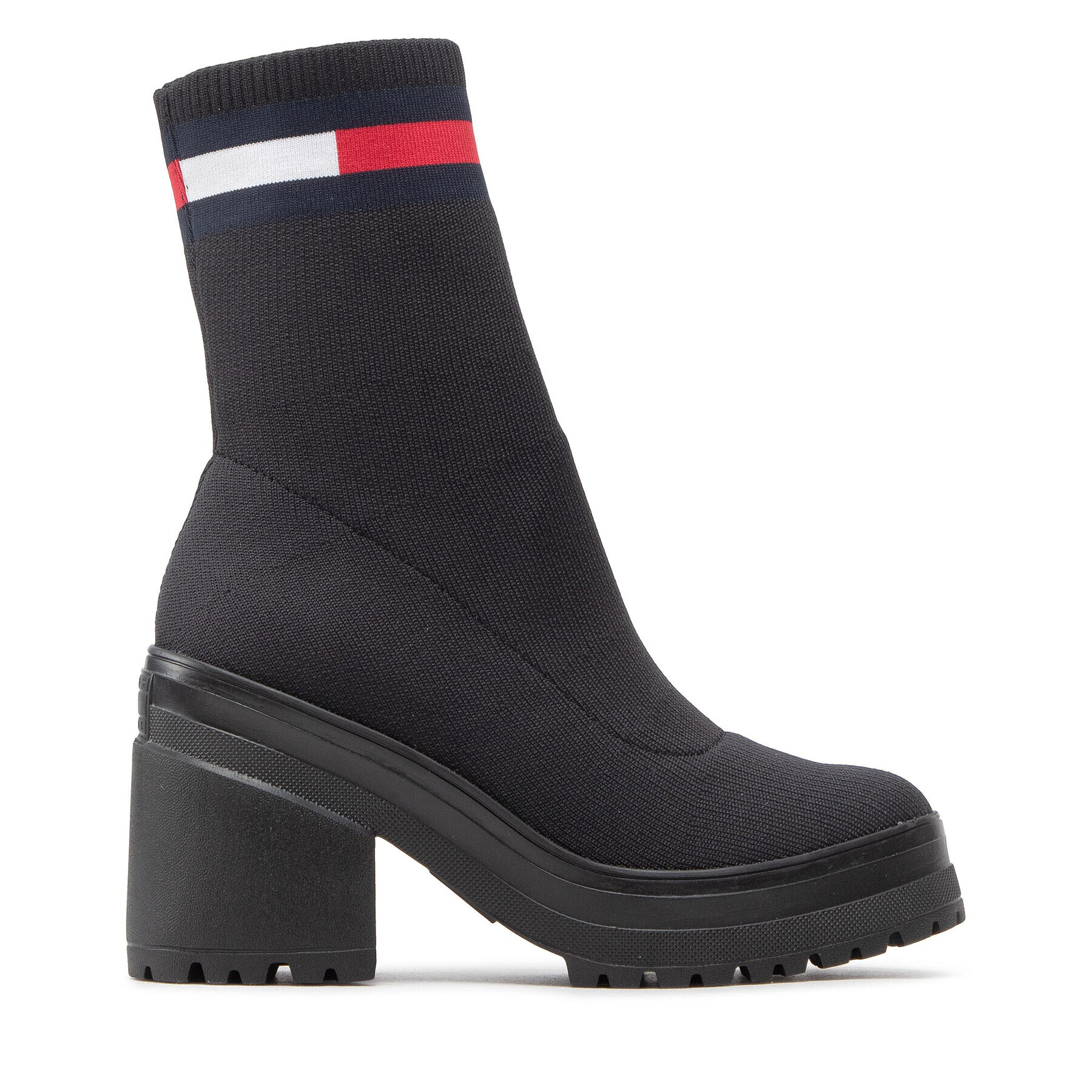 Tommy Jeans Боти Water Resistent Knitted Boot EN0EN01914 Черен - Pepit.bg
