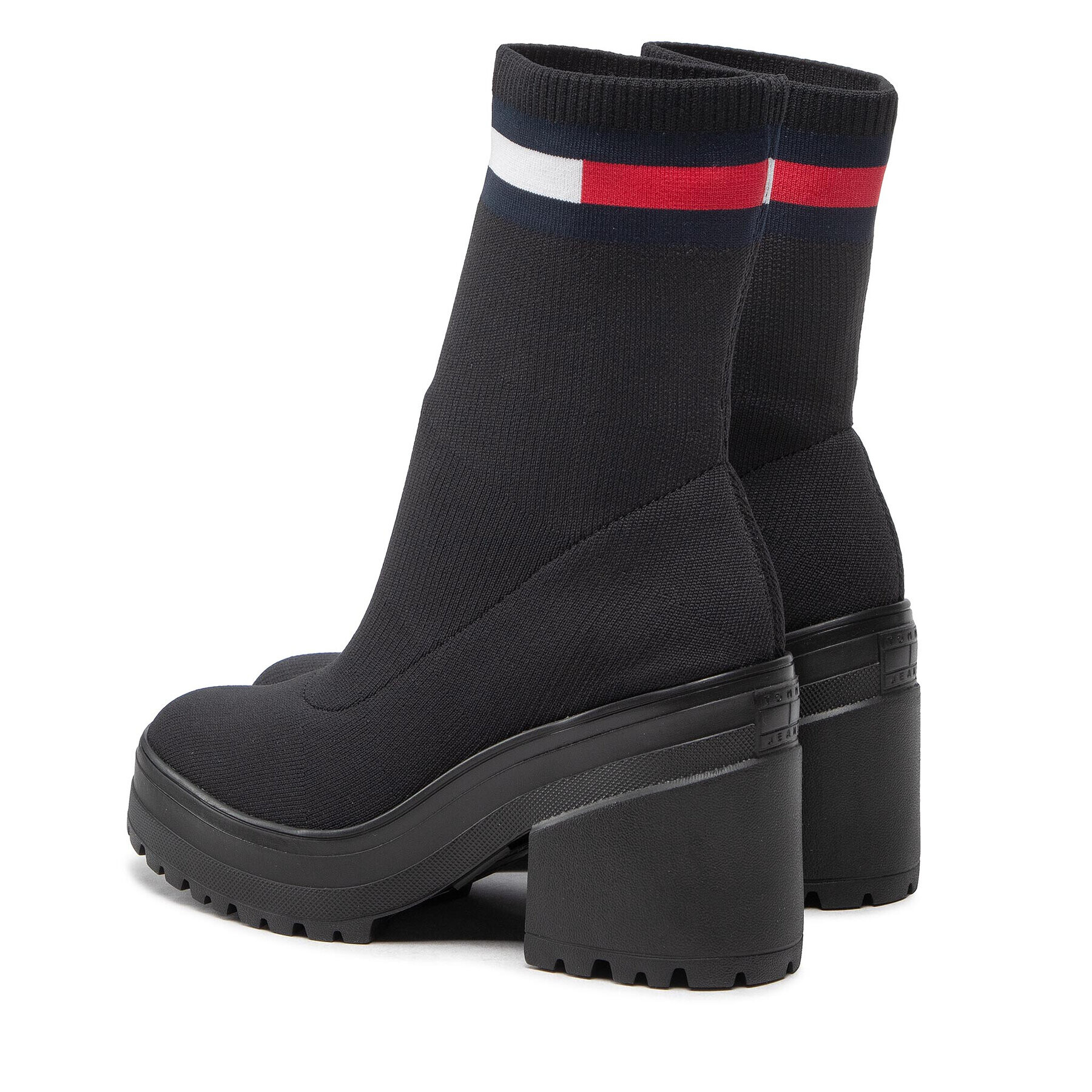 Tommy Jeans Боти Water Resistent Knitted Boot EN0EN01914 Черен - Pepit.bg