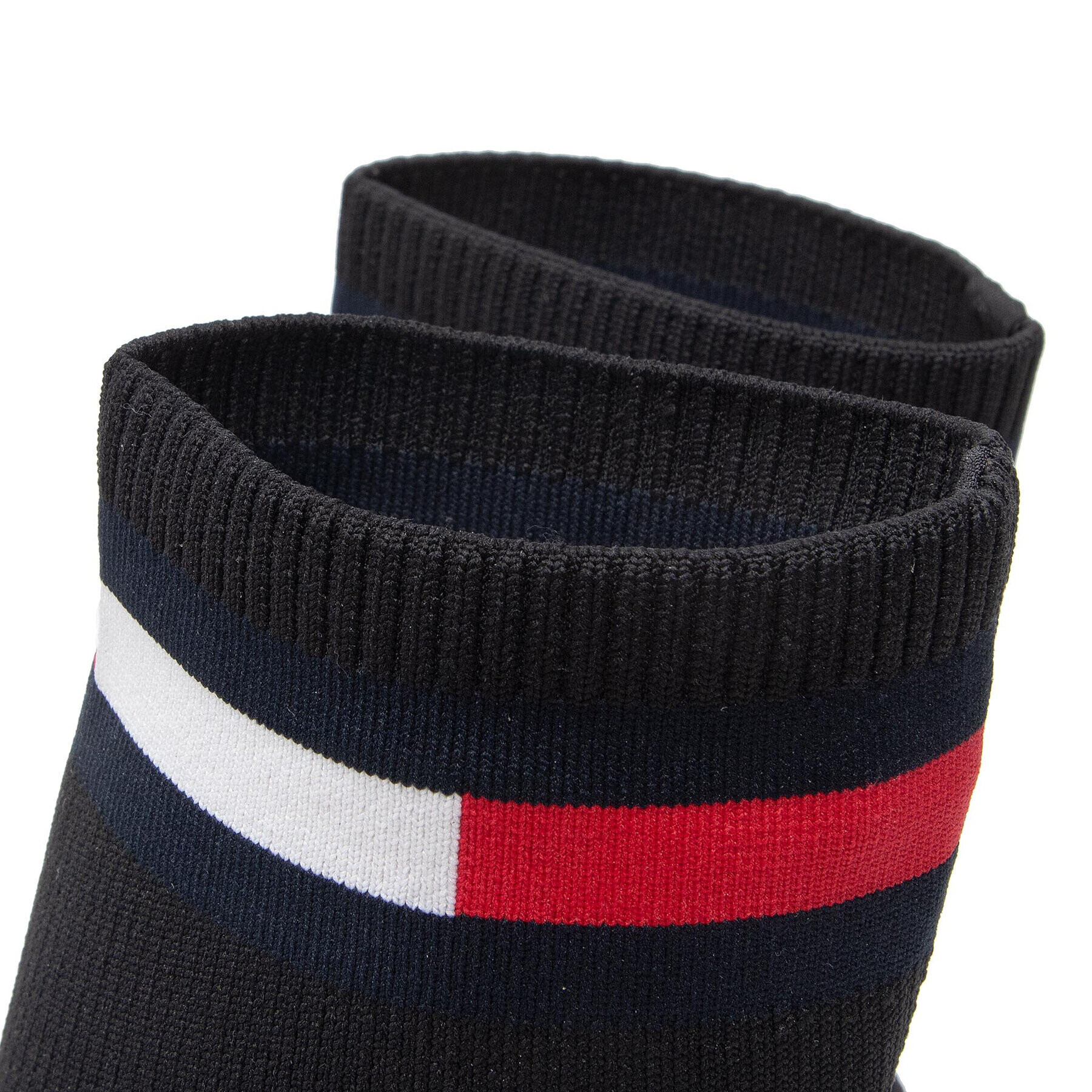 Tommy Jeans Боти Water Resistent Knitted Boot EN0EN01914 Черен - Pepit.bg