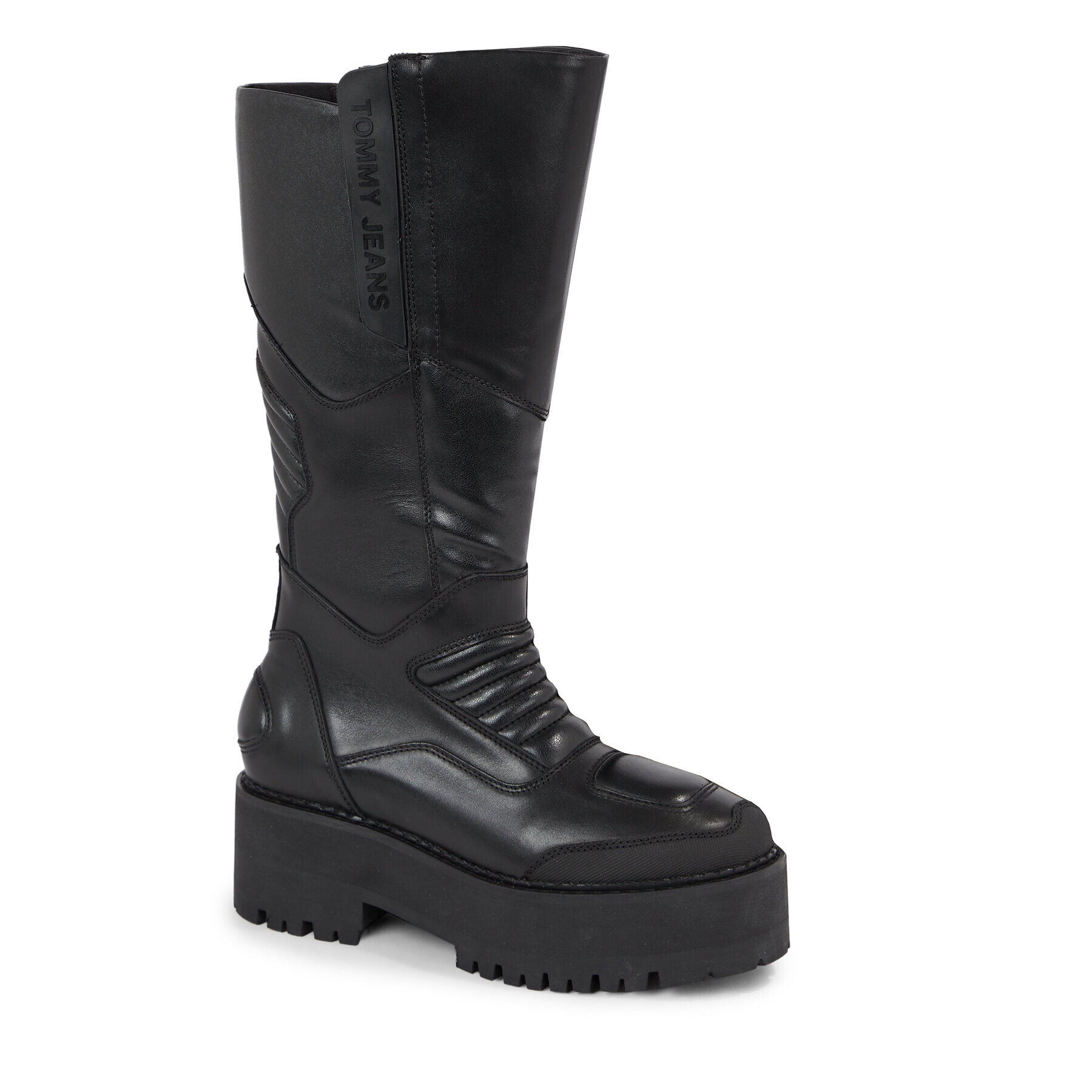 Tommy Jeans Ботуши Tjw Long Shaft Biker Boot EN0EN02376 Черен - Pepit.bg