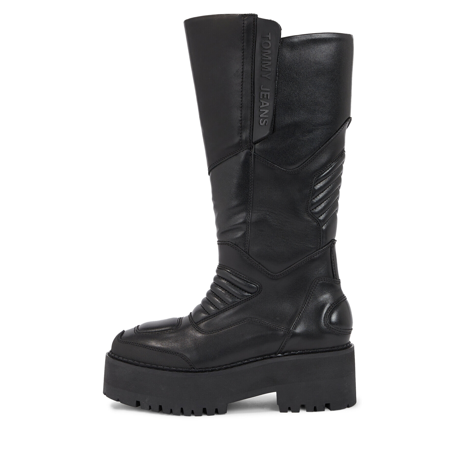 Tommy Jeans Ботуши Tjw Long Shaft Biker Boot EN0EN02376 Черен - Pepit.bg