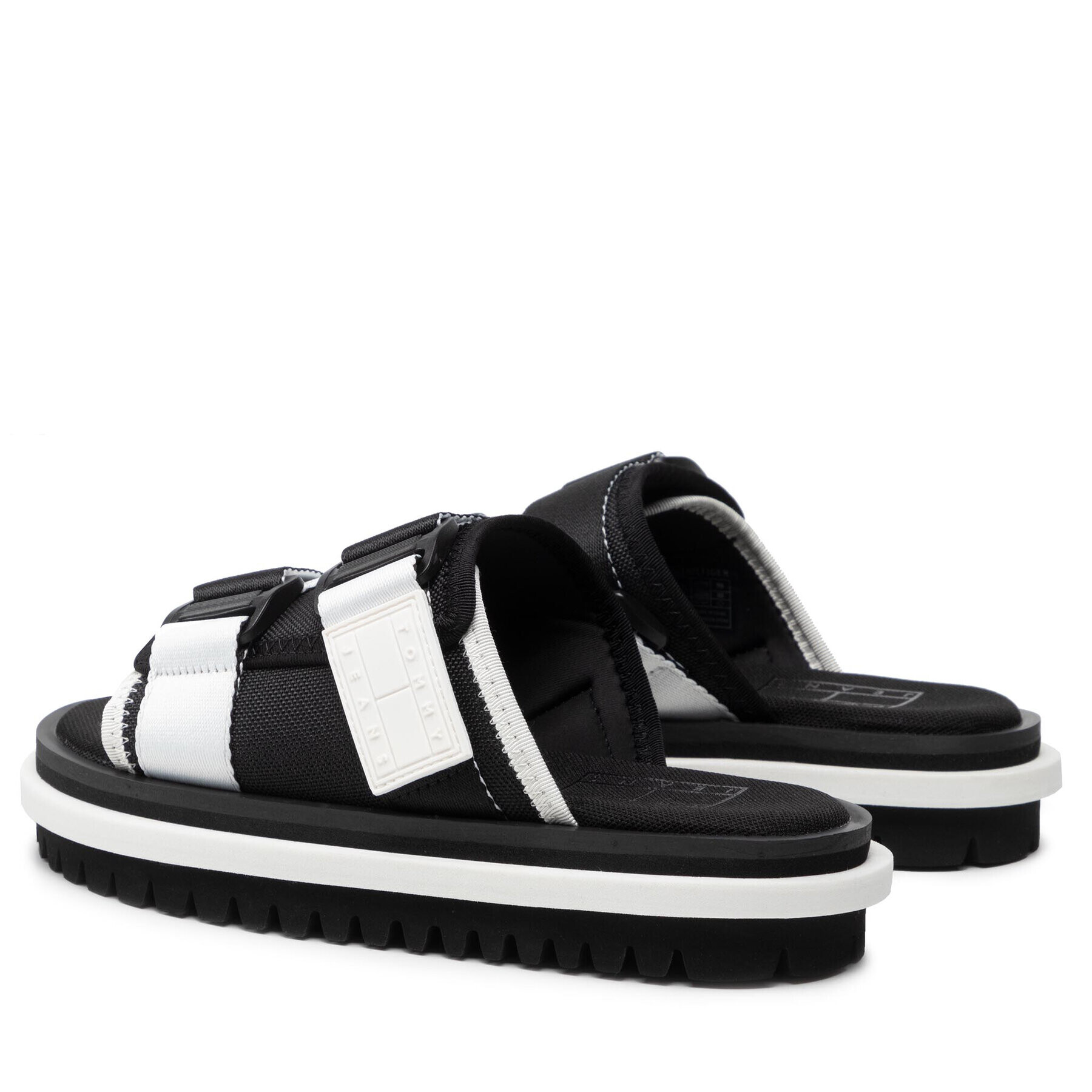 Tommy Jeans Чехли Flatform Webbing Sandal EN0EN01802 Черен - Pepit.bg