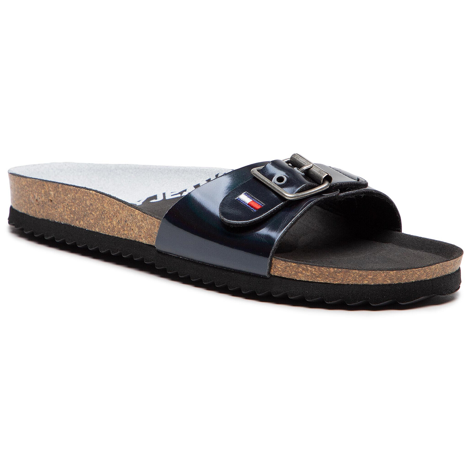 Tommy Jeans Чехли Iridescent Flat Mule EN0EN01328 Черен - Pepit.bg