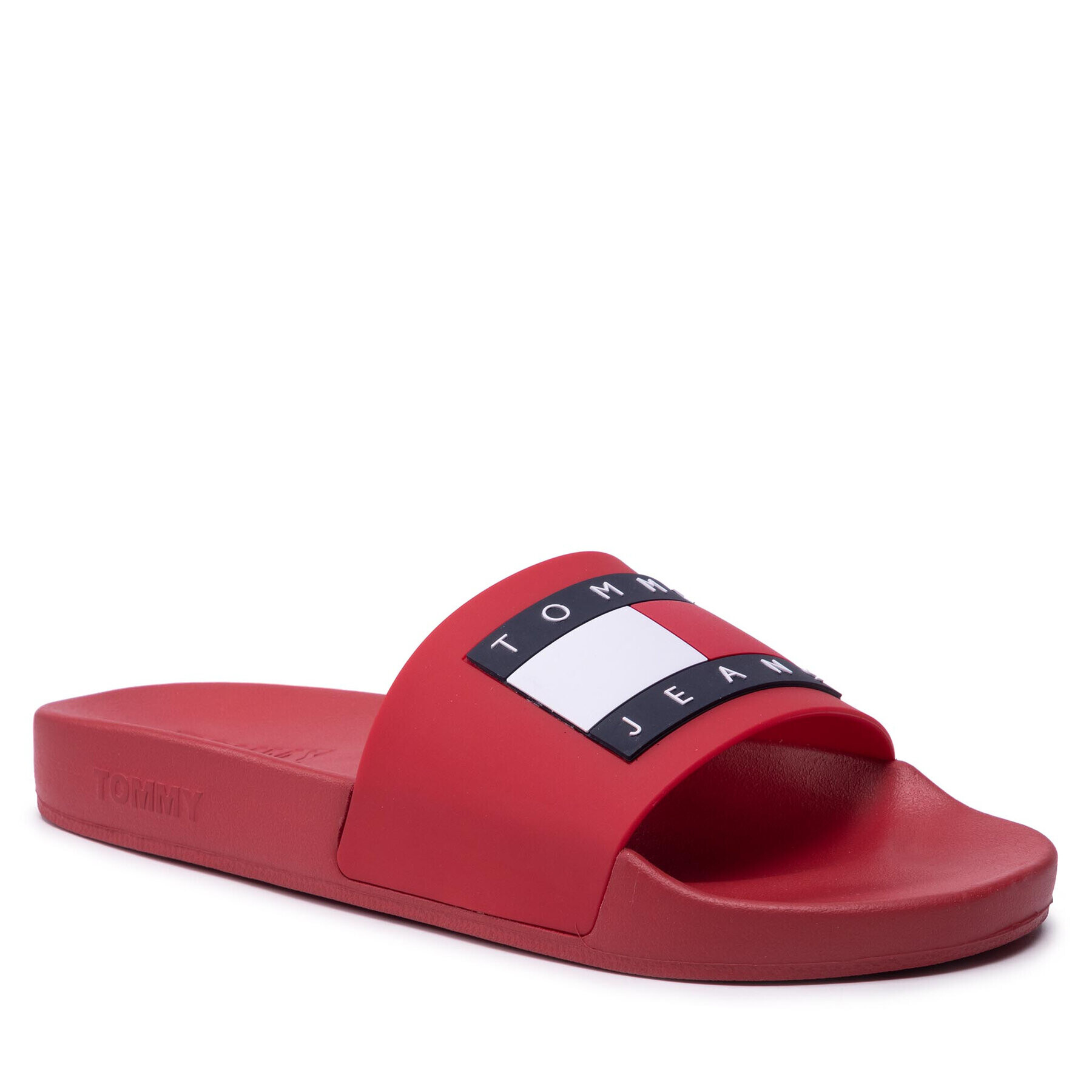 Tommy Jeans Чехли Mens Flag Pool Slide EM0EM01021 Червен - Pepit.bg