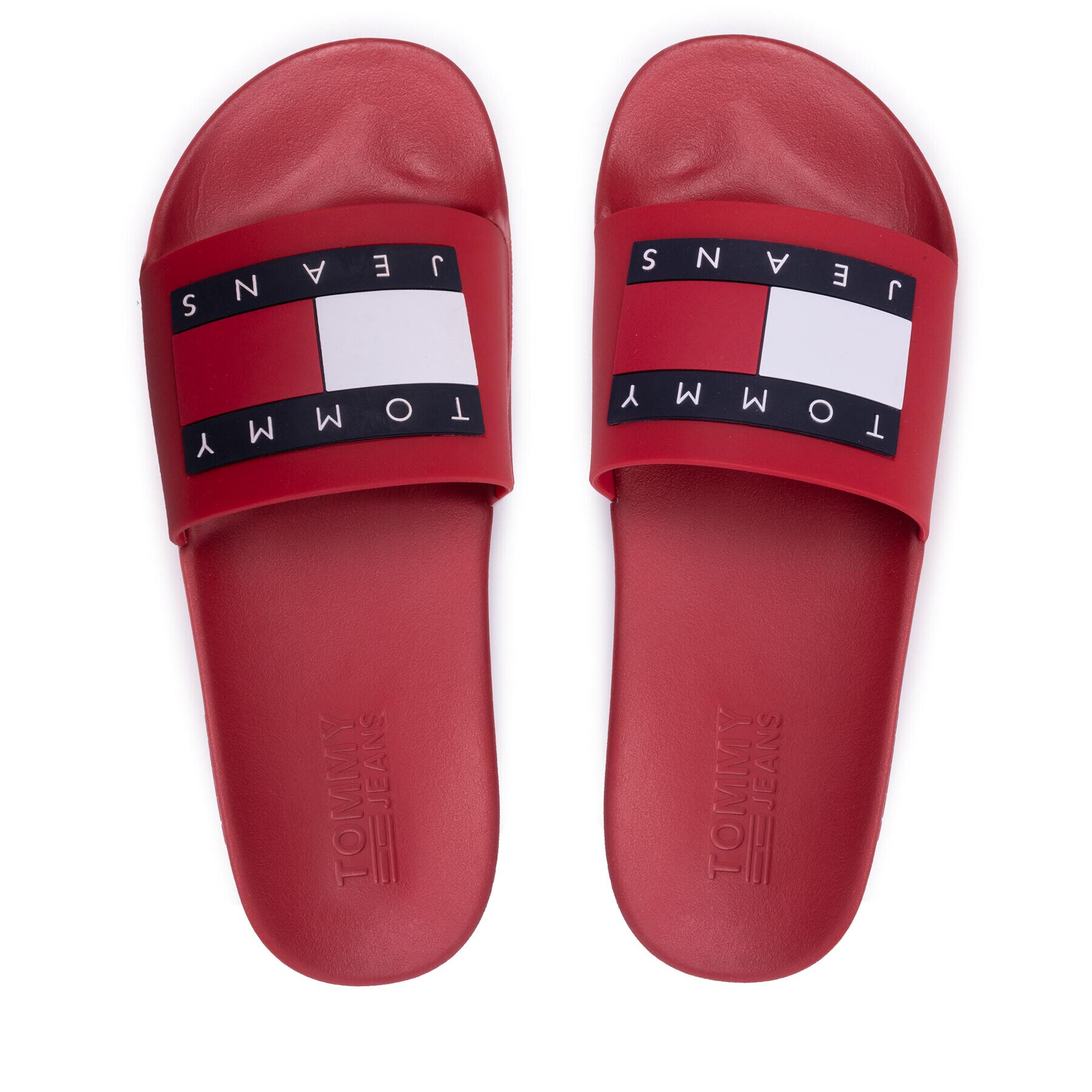 Tommy Jeans Чехли Mens Flag Pool Slide EM0EM01021 Червен - Pepit.bg