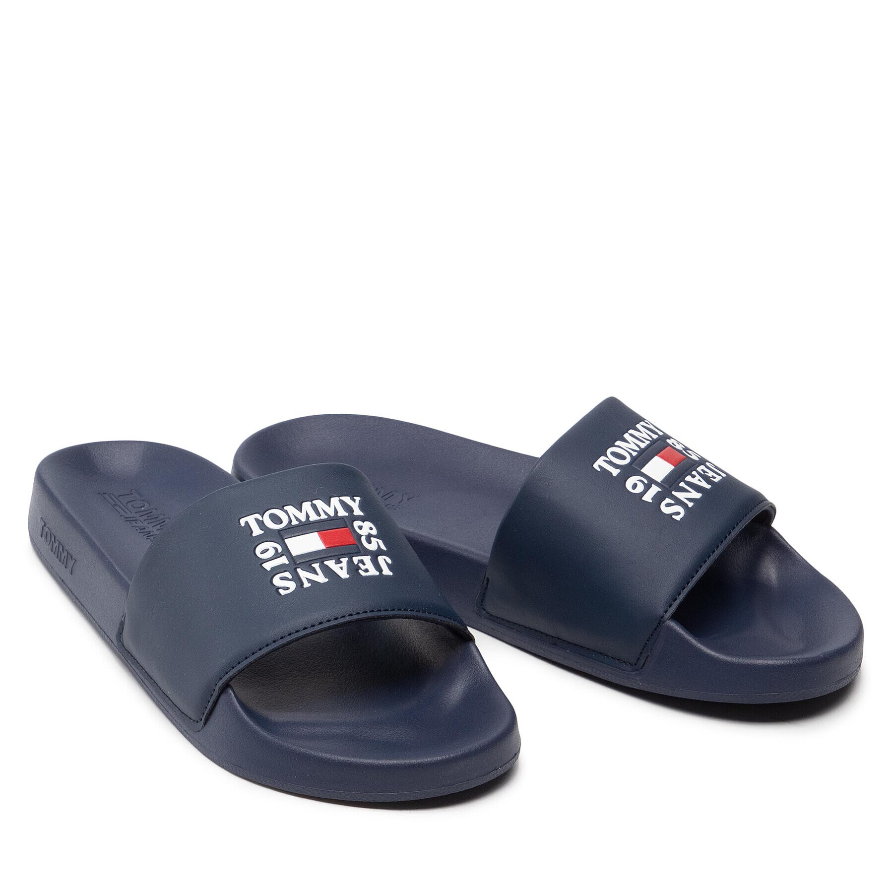 Tommy Jeans Чехли Print Poolslide EM0EM00985 Тъмносин - Pepit.bg