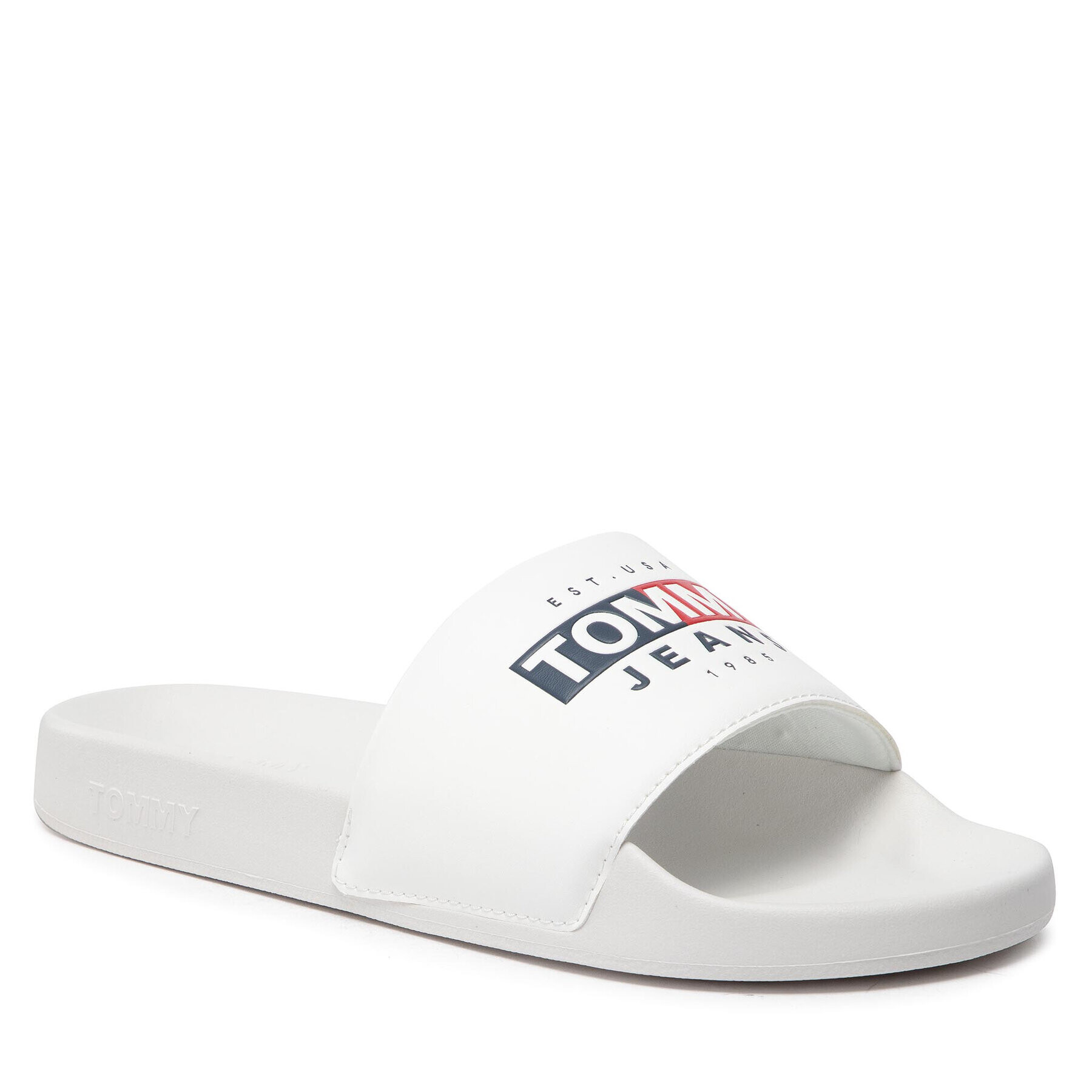 Tommy Jeans Чехли Seasonal Poolslide EM0EM01031 Бял - Pepit.bg