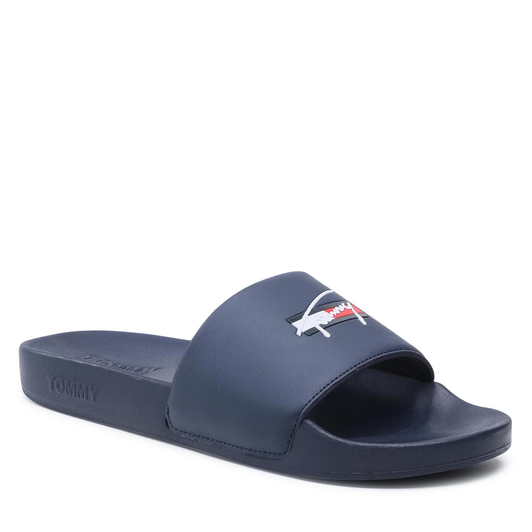 Tommy Jeans Чехли Signature Mens Pool Slide EM0EM00729 Тъмносин - Pepit.bg