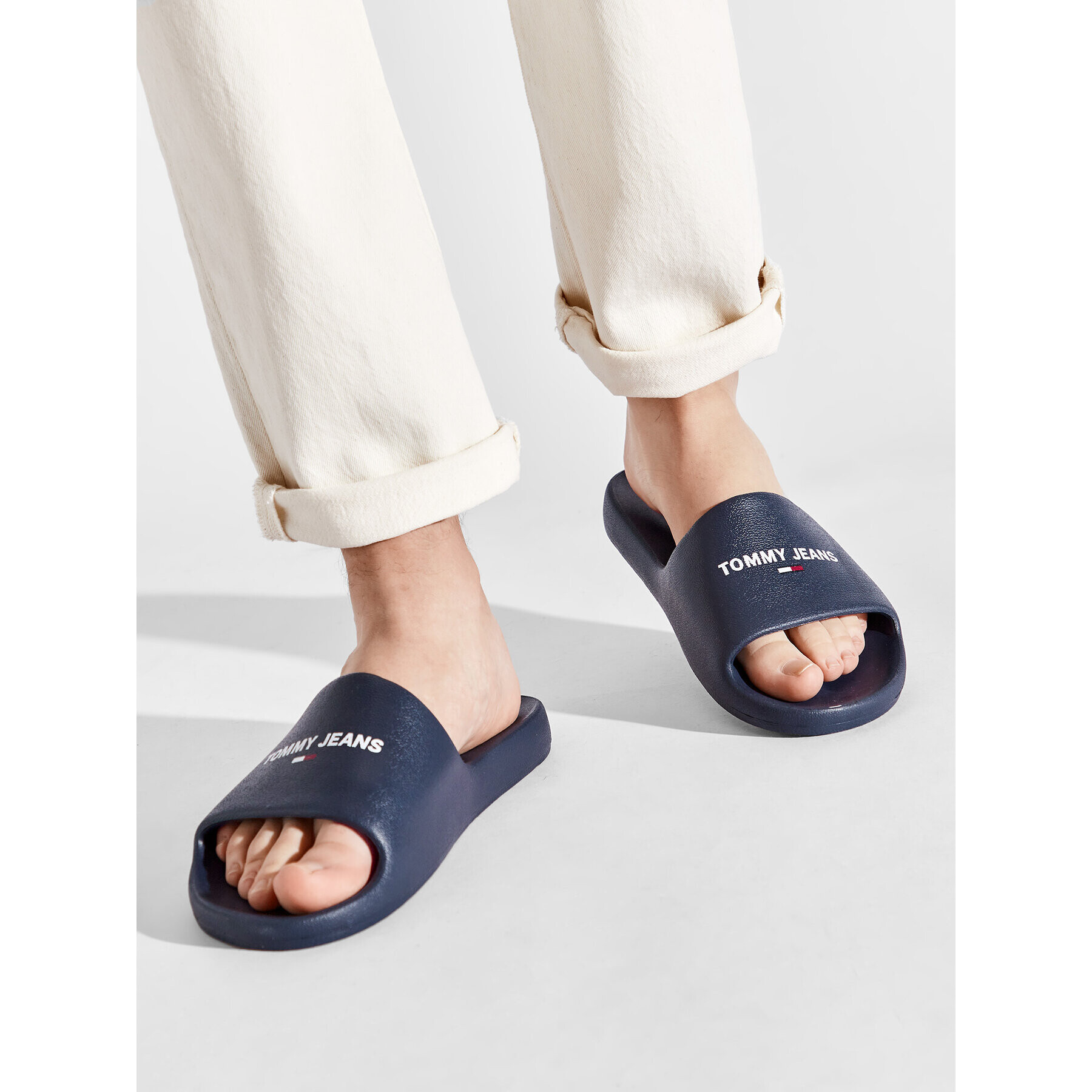 Tommy Jeans Чехли Essential Pool Slide EM0EM00978 Тъмносин - Pepit.bg