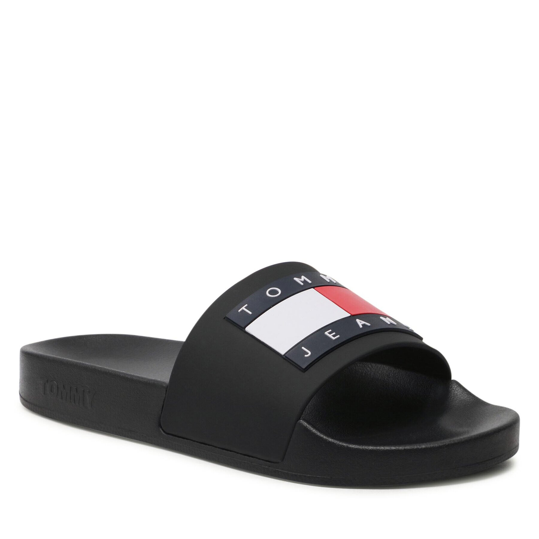 Tommy Jeans Чехли Flag Pool Sld Ess EN0EN02115 Черен - Pepit.bg