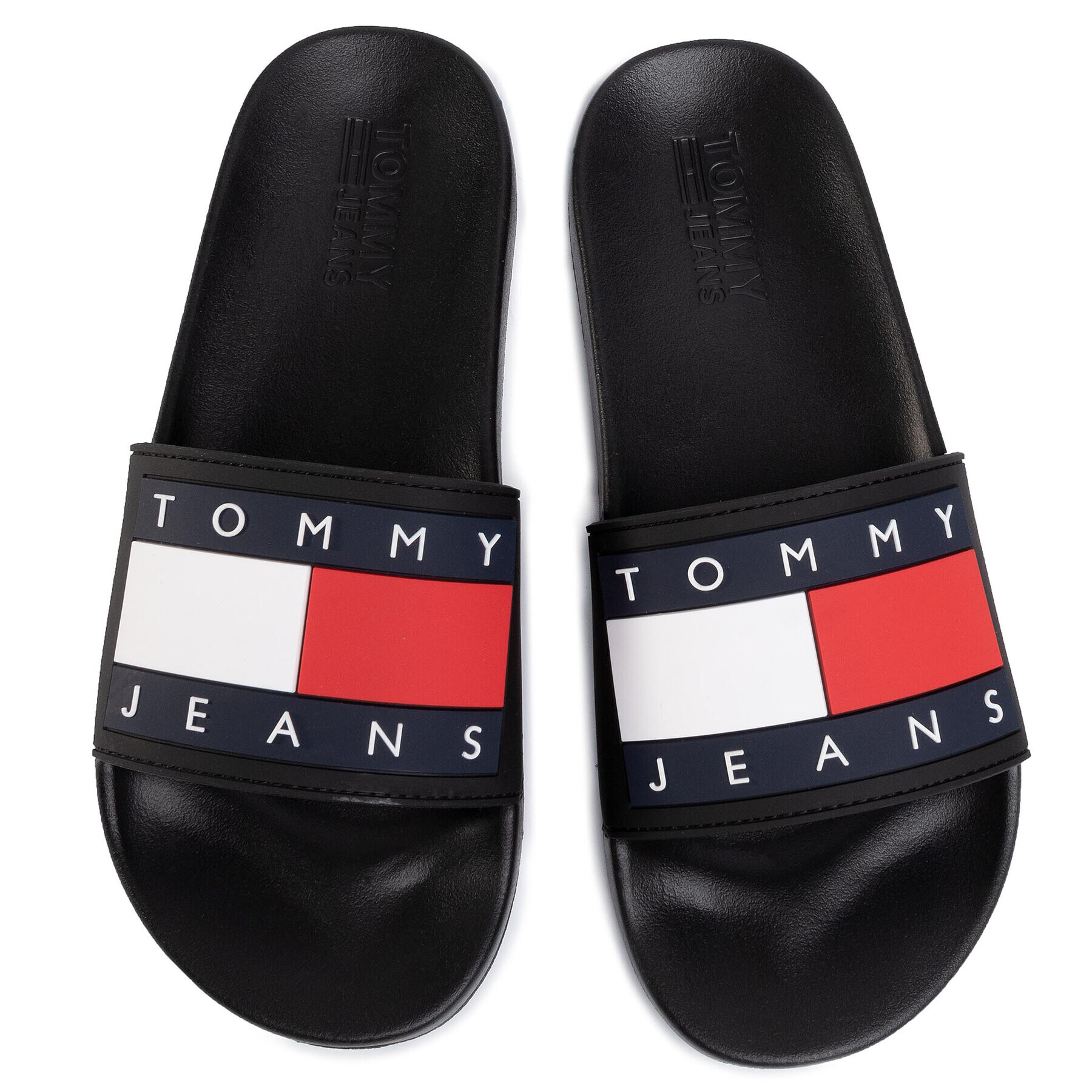 Tommy Jeans Чехли Flag Pool Slide EM0EM00284 Черен - Pepit.bg