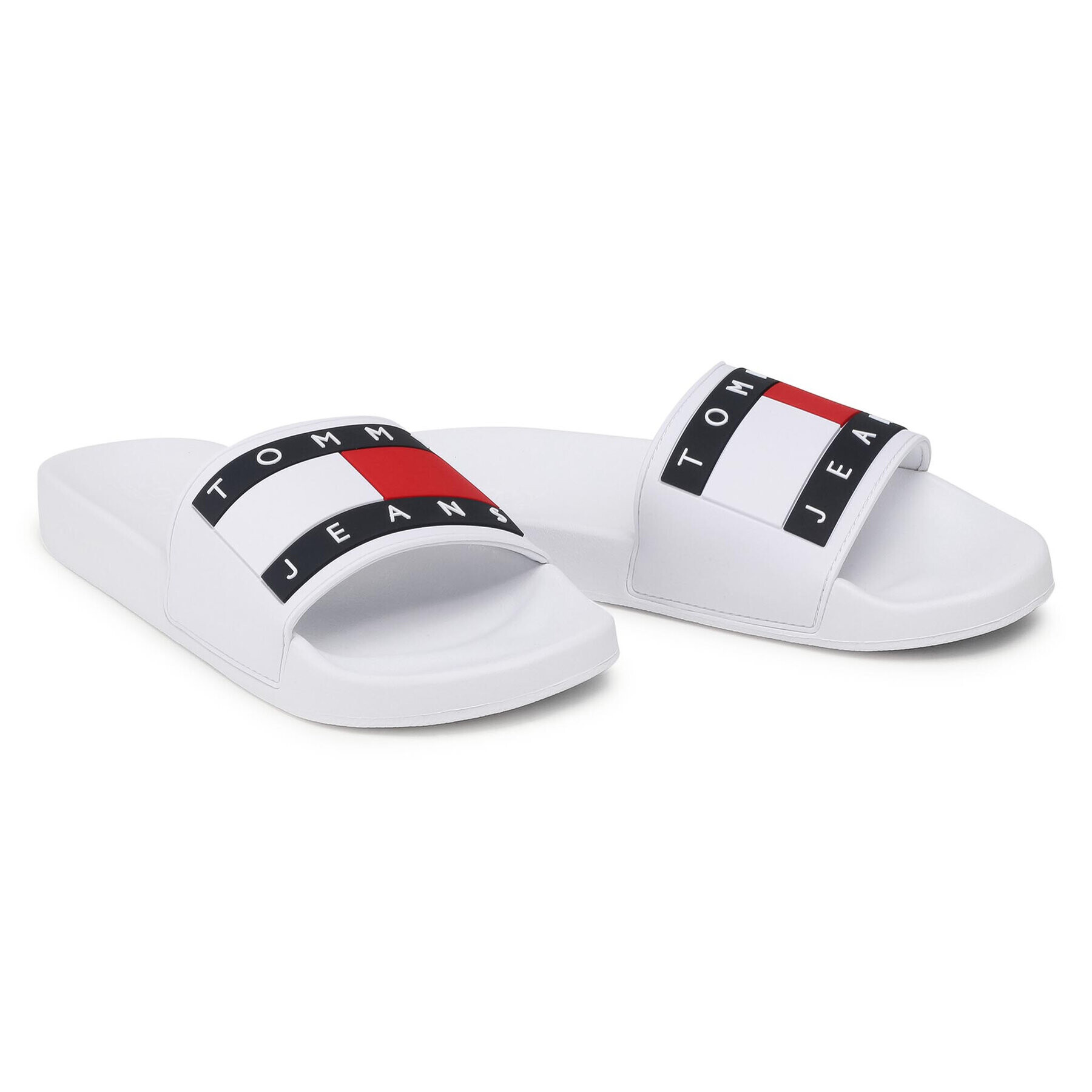 Tommy Jeans Чехли Flag Pool Slide EM0EM00689 Бял - Pepit.bg