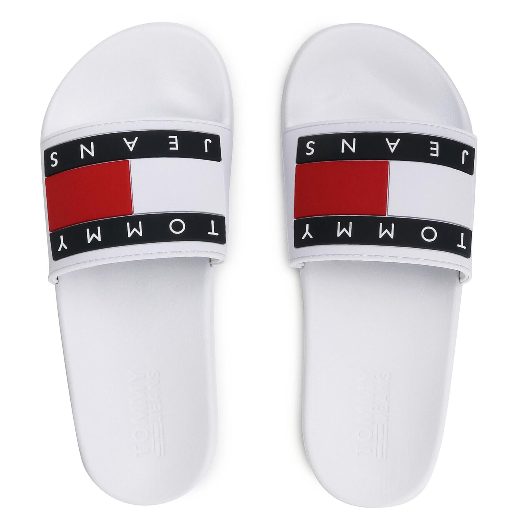 Tommy Jeans Чехли Flag Pool Slide EM0EM00689 Бял - Pepit.bg