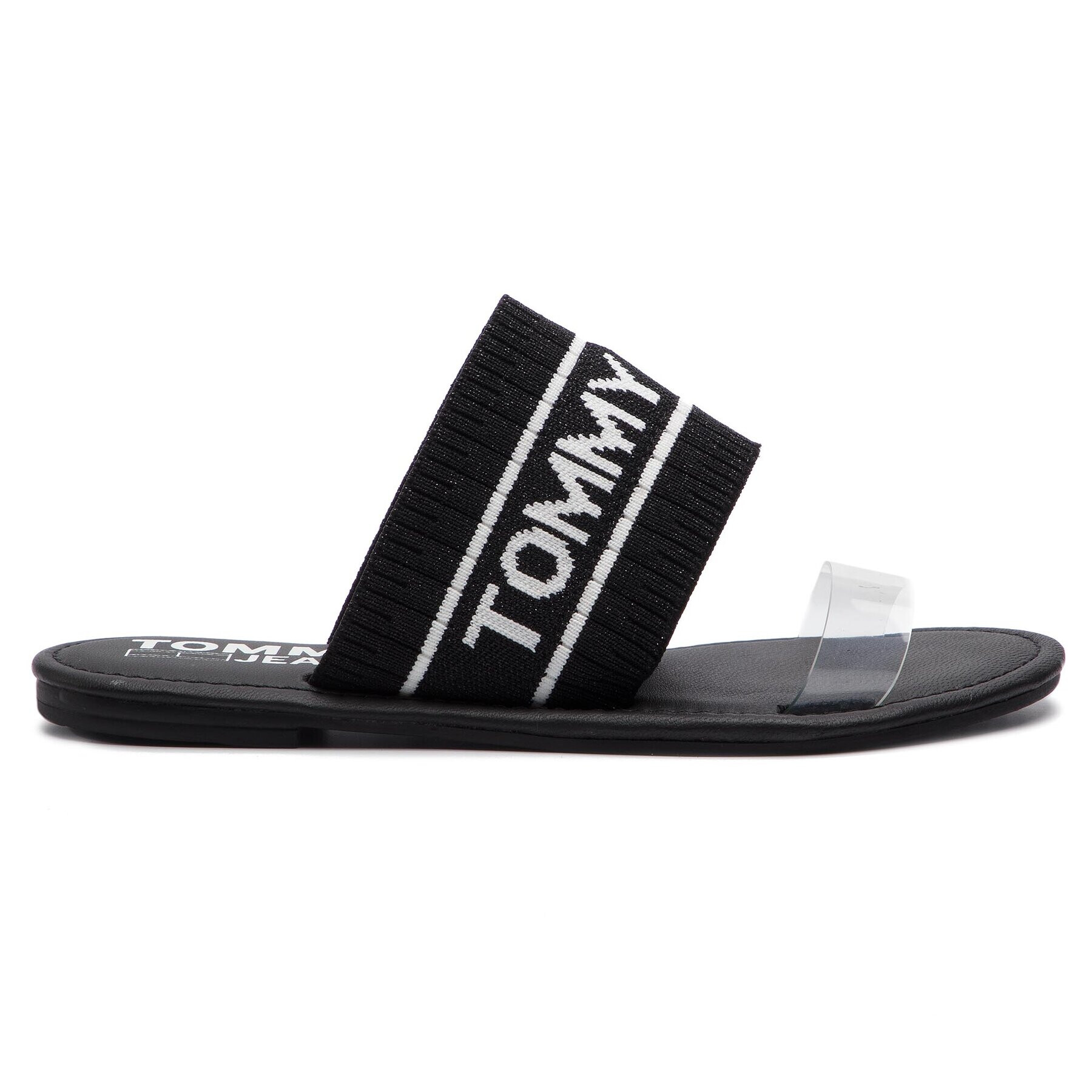 Tommy Jeans Чехли Knit Flat Sandal EN0EN00533 Черен - Pepit.bg