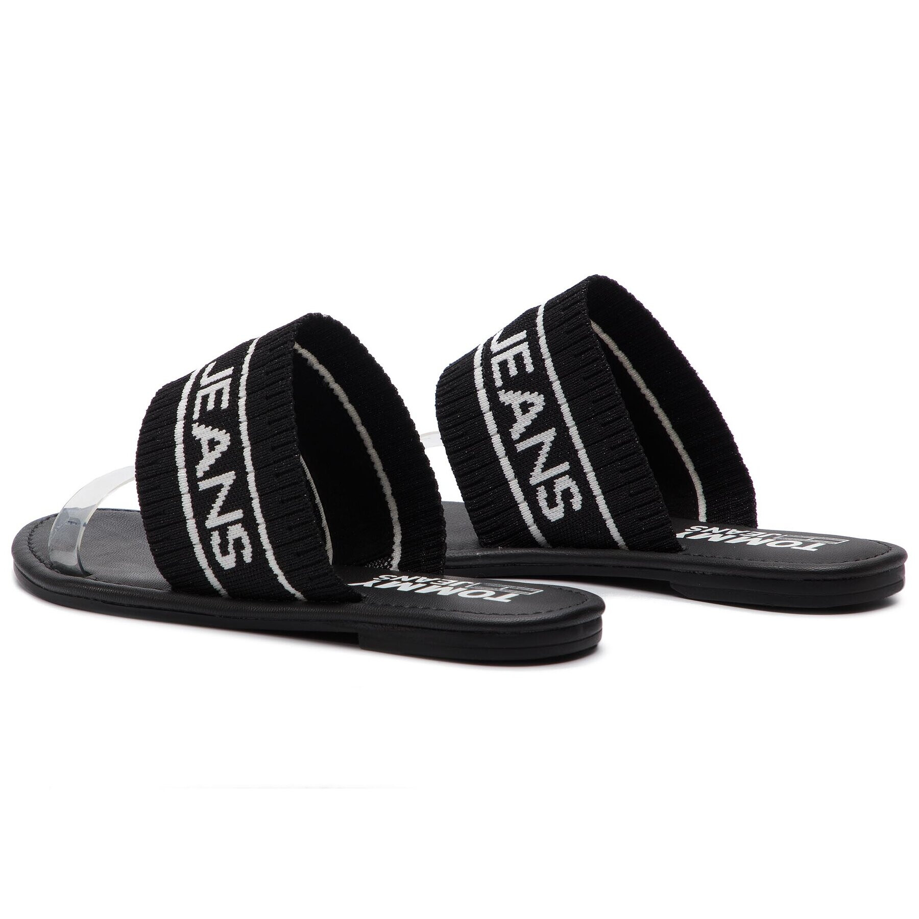 Tommy Jeans Чехли Knit Flat Sandal EN0EN00533 Черен - Pepit.bg
