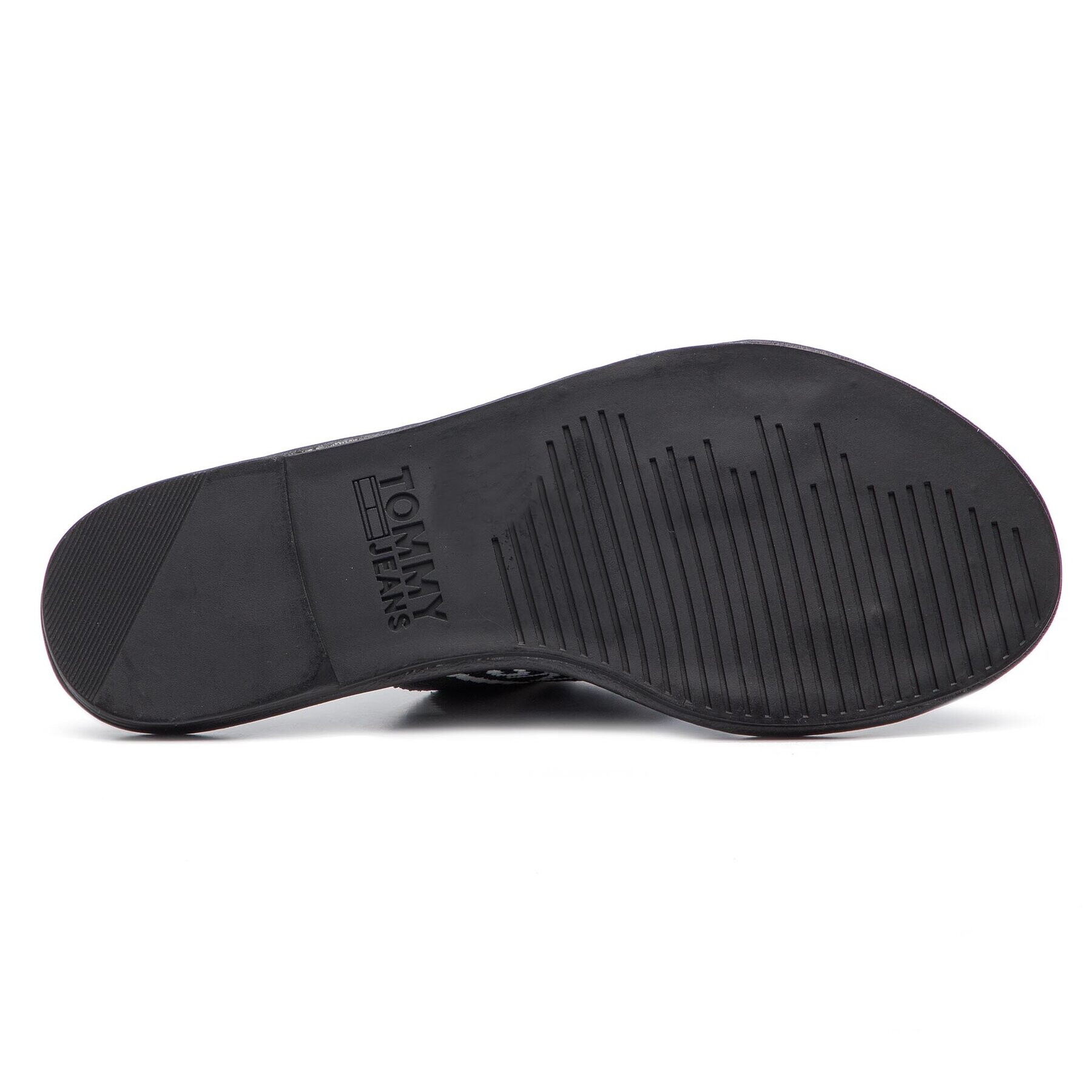 Tommy Jeans Чехли Knit Flat Sandal EN0EN00533 Черен - Pepit.bg