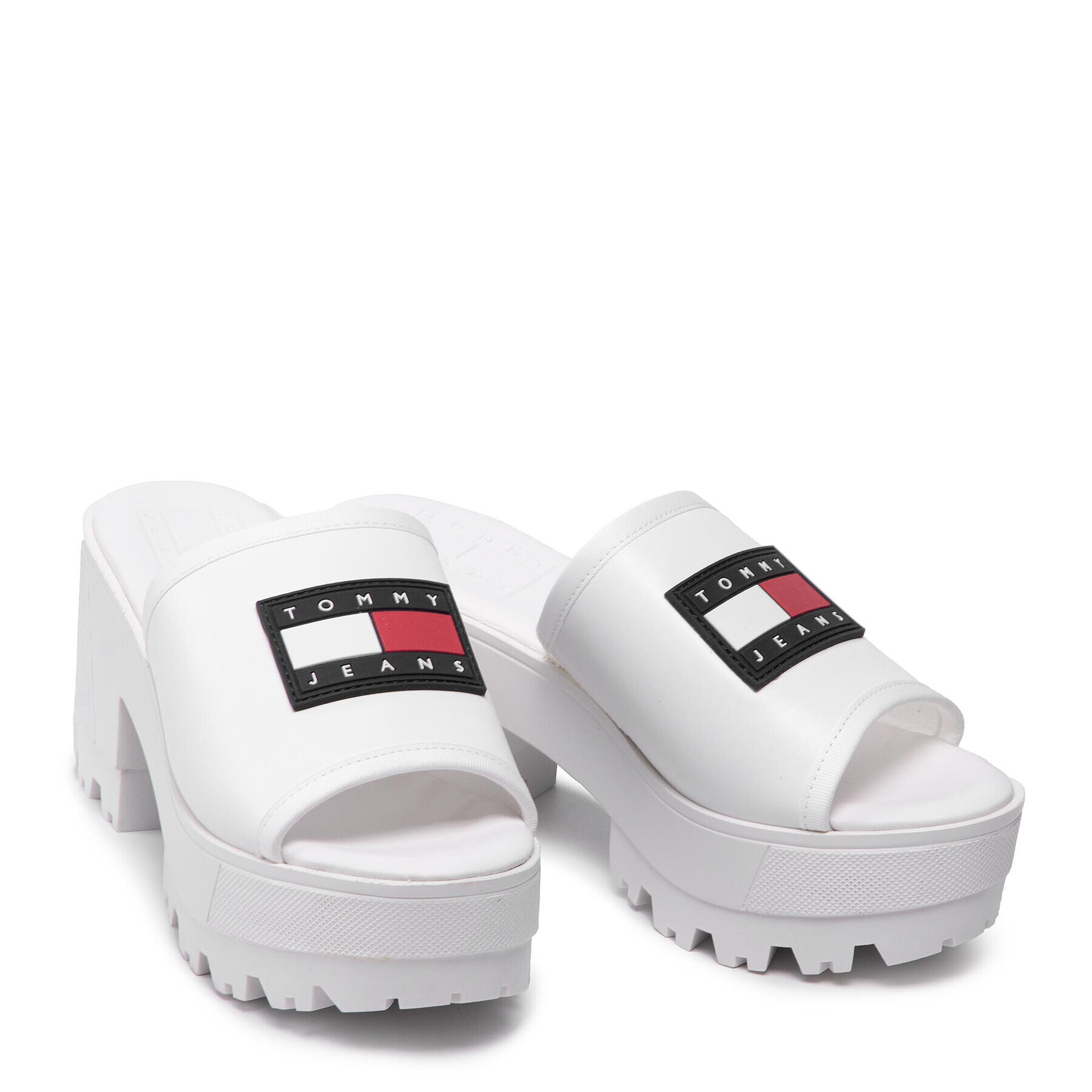 Tommy Jeans Чехли Slip On Mule EN0EN01808 Бял - Pepit.bg