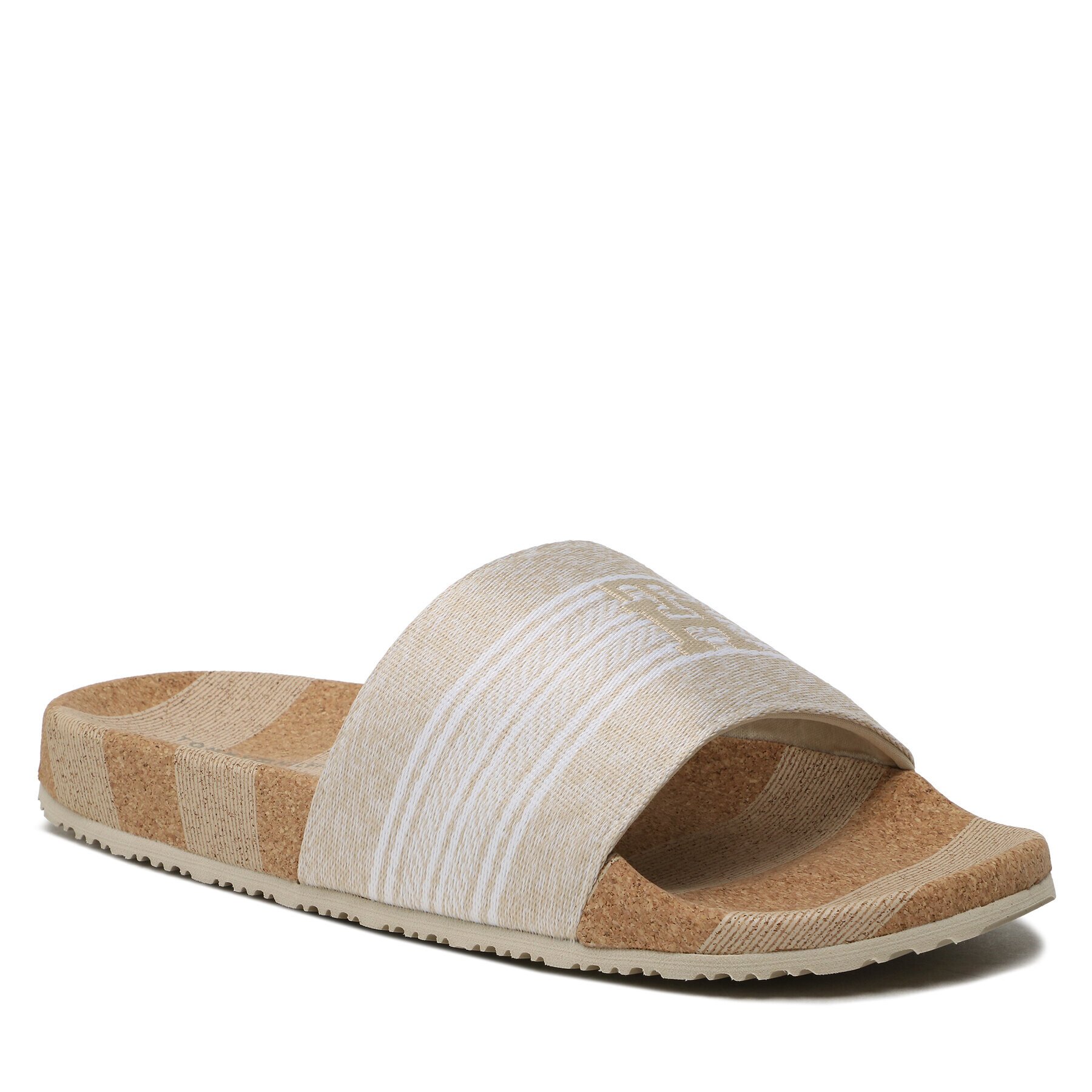 Tommy Jeans Чехли Th Woven Slide FW0FW07259 Бежов - Pepit.bg