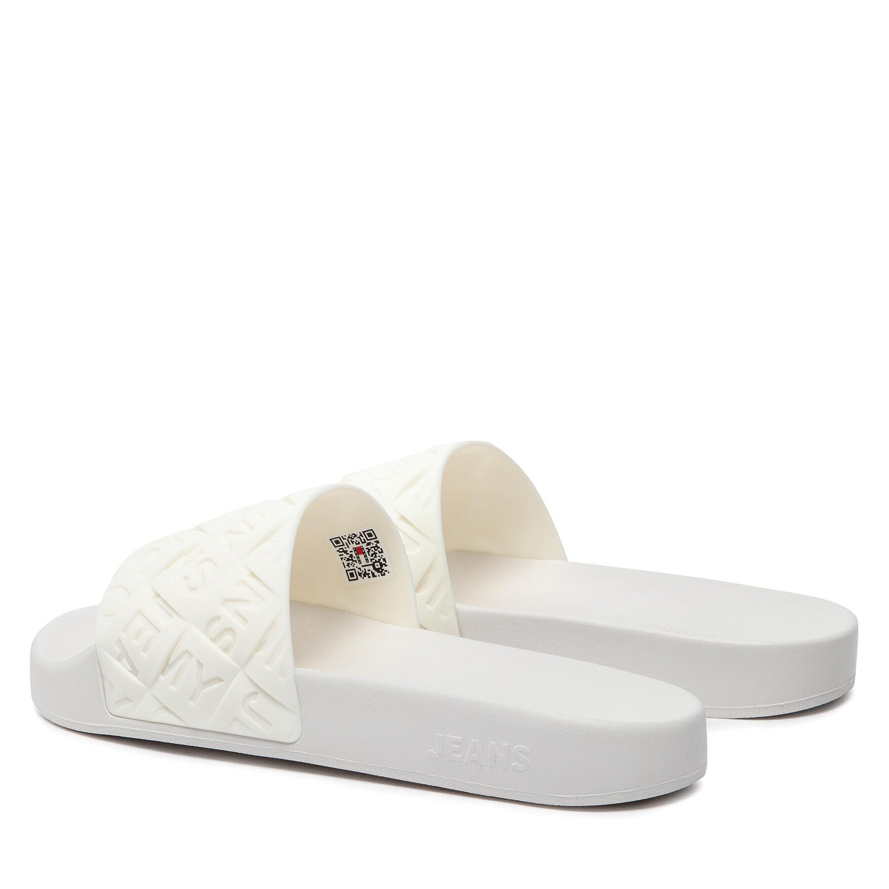 Tommy Jeans Чехли Woven Pool Slide EN0EN01857 Бял - Pepit.bg