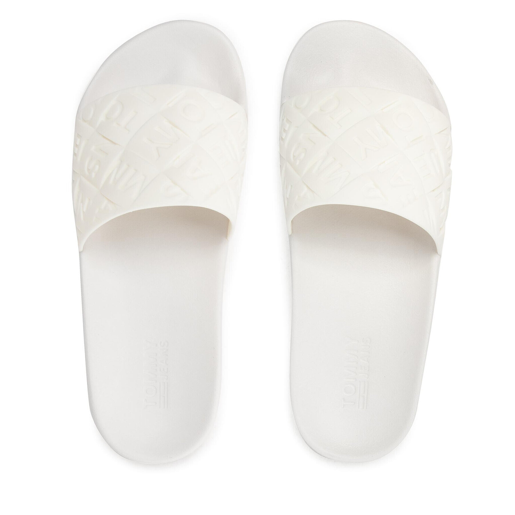 Tommy Jeans Чехли Woven Pool Slide EN0EN01857 Бял - Pepit.bg