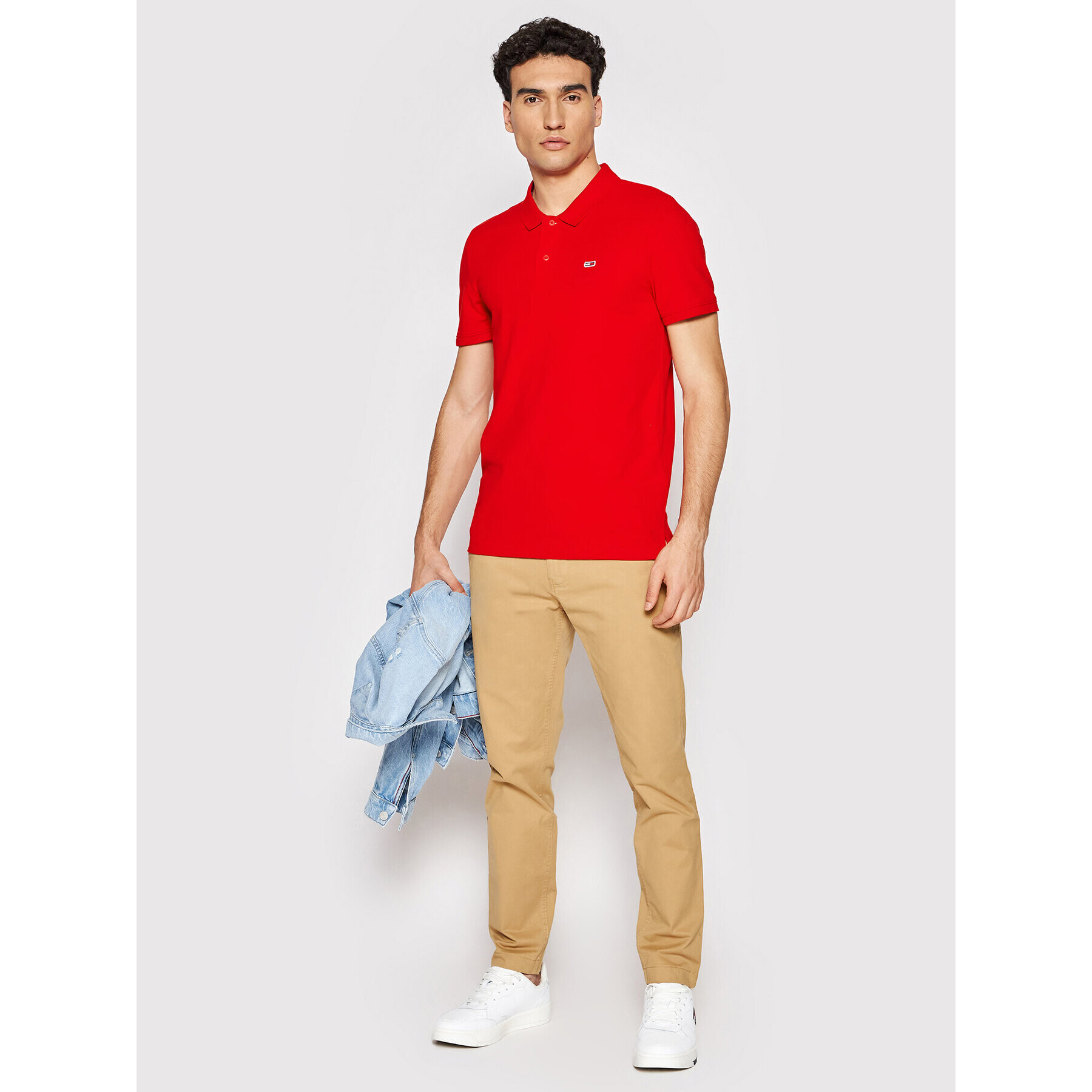 Tommy Jeans Чино панталони Scanton DM0DM09595 Кафяв Slim Fit - Pepit.bg