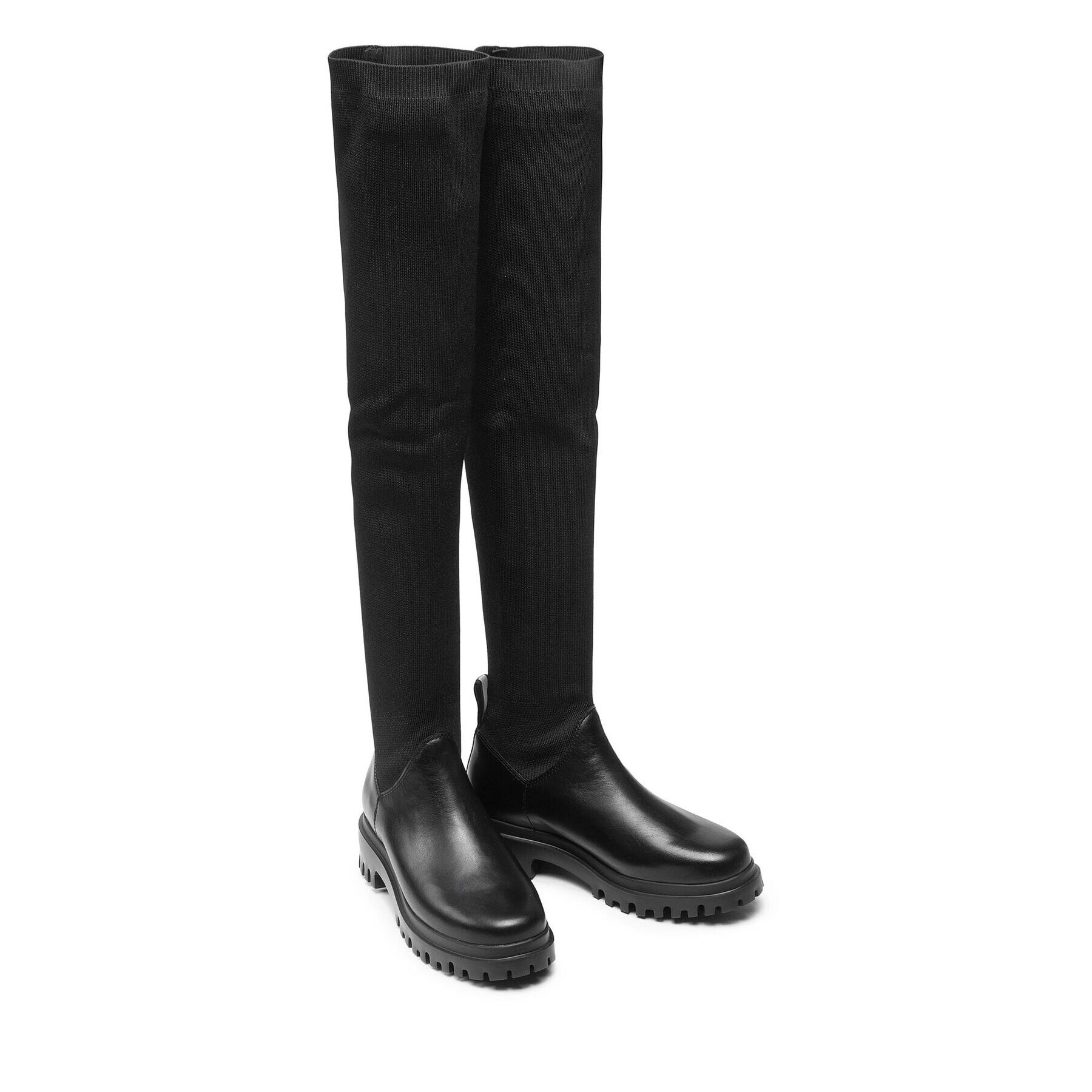 Tommy Jeans Чизми Over The Knee Substainable Boot EN0EN01637 Черен - Pepit.bg