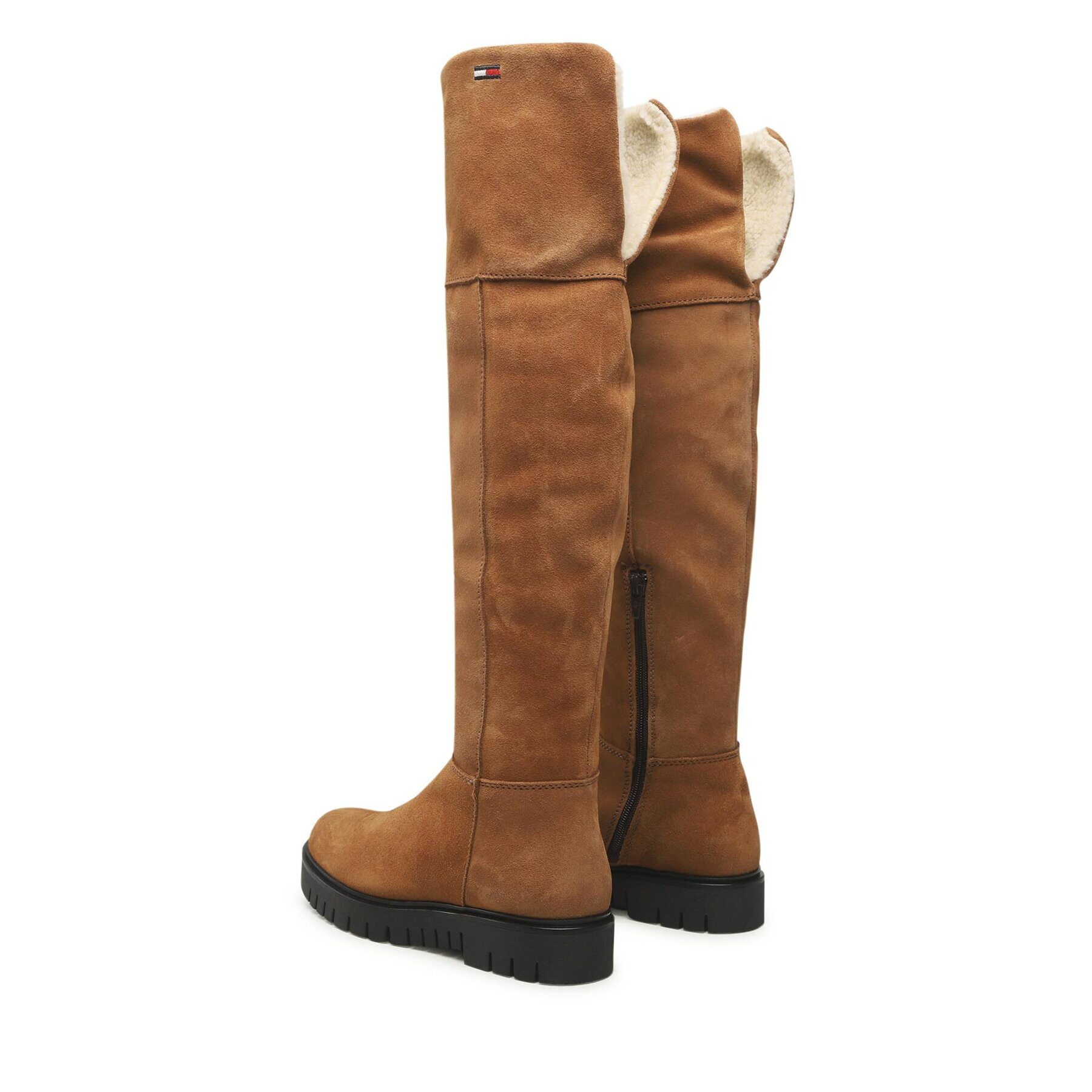 Tommy Jeans Чизми Warmlined Long Boot EN0EN01994 Кафяв - Pepit.bg