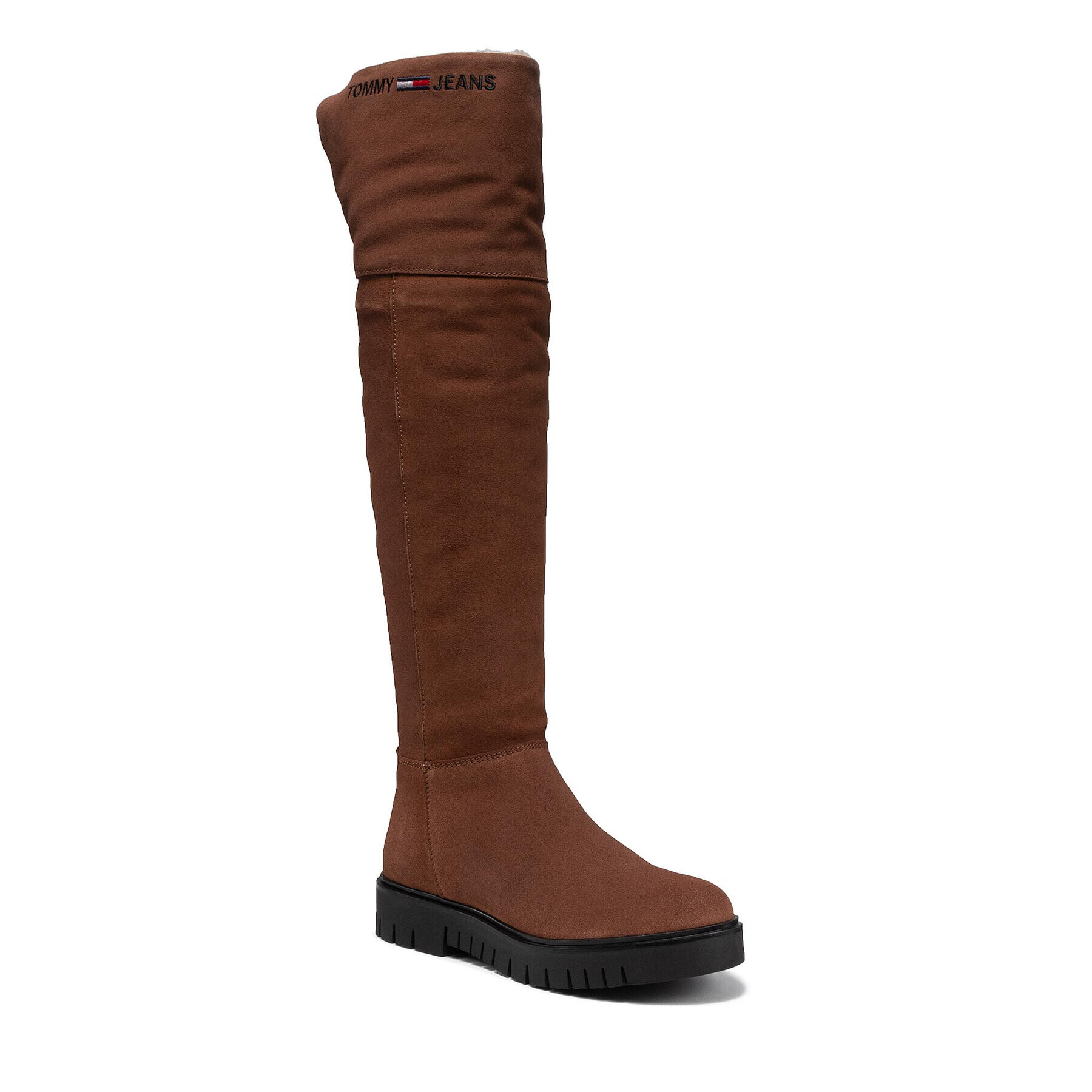 Tommy Jeans Чизми Warmlined Longboot EN0EN01573 Кафяв - Pepit.bg