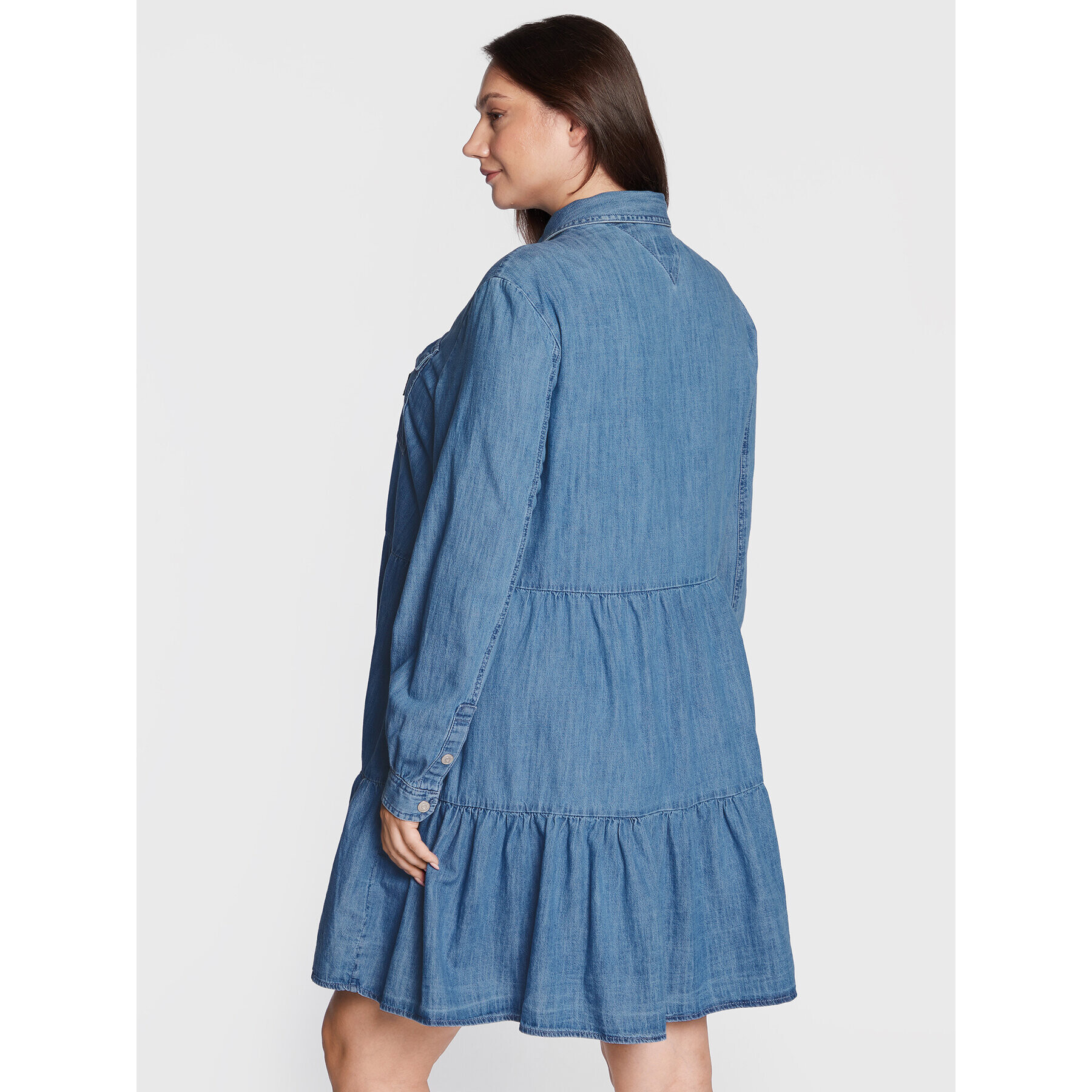 Tommy Jeans Curve Дънкова рокля DW0DW12984 Син Regular Fit - Pepit.bg