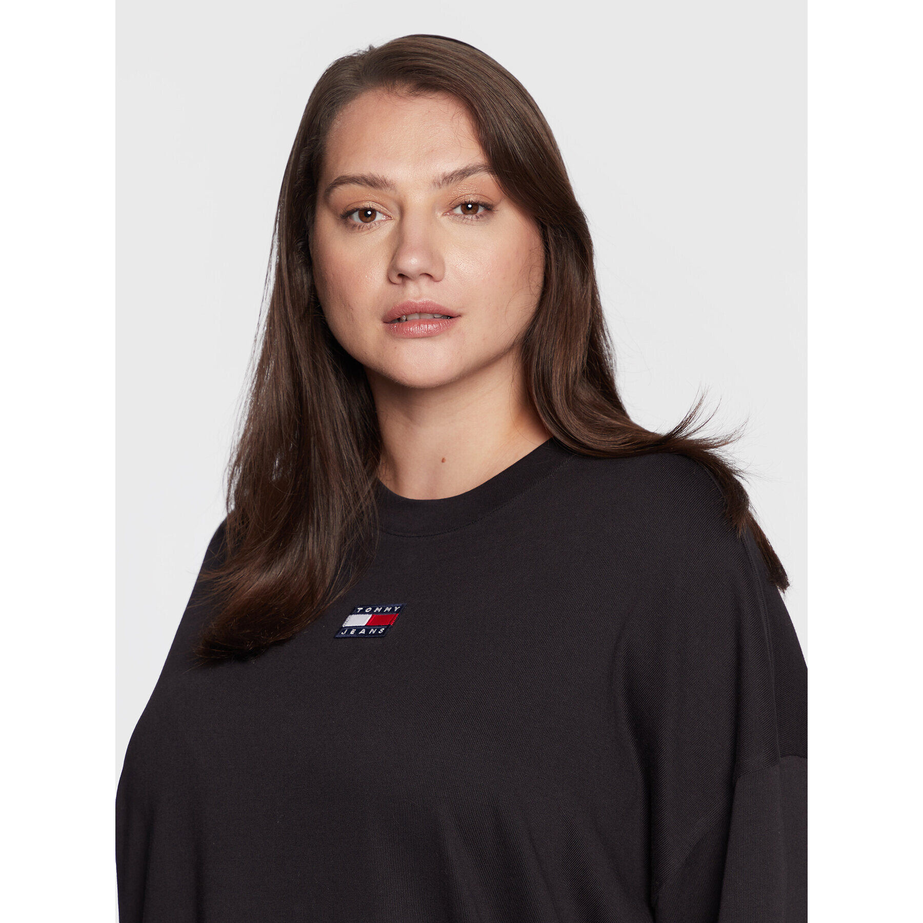 Tommy Jeans Curve Ежедневна рокля DW0DW12950 Черен Oversize - Pepit.bg