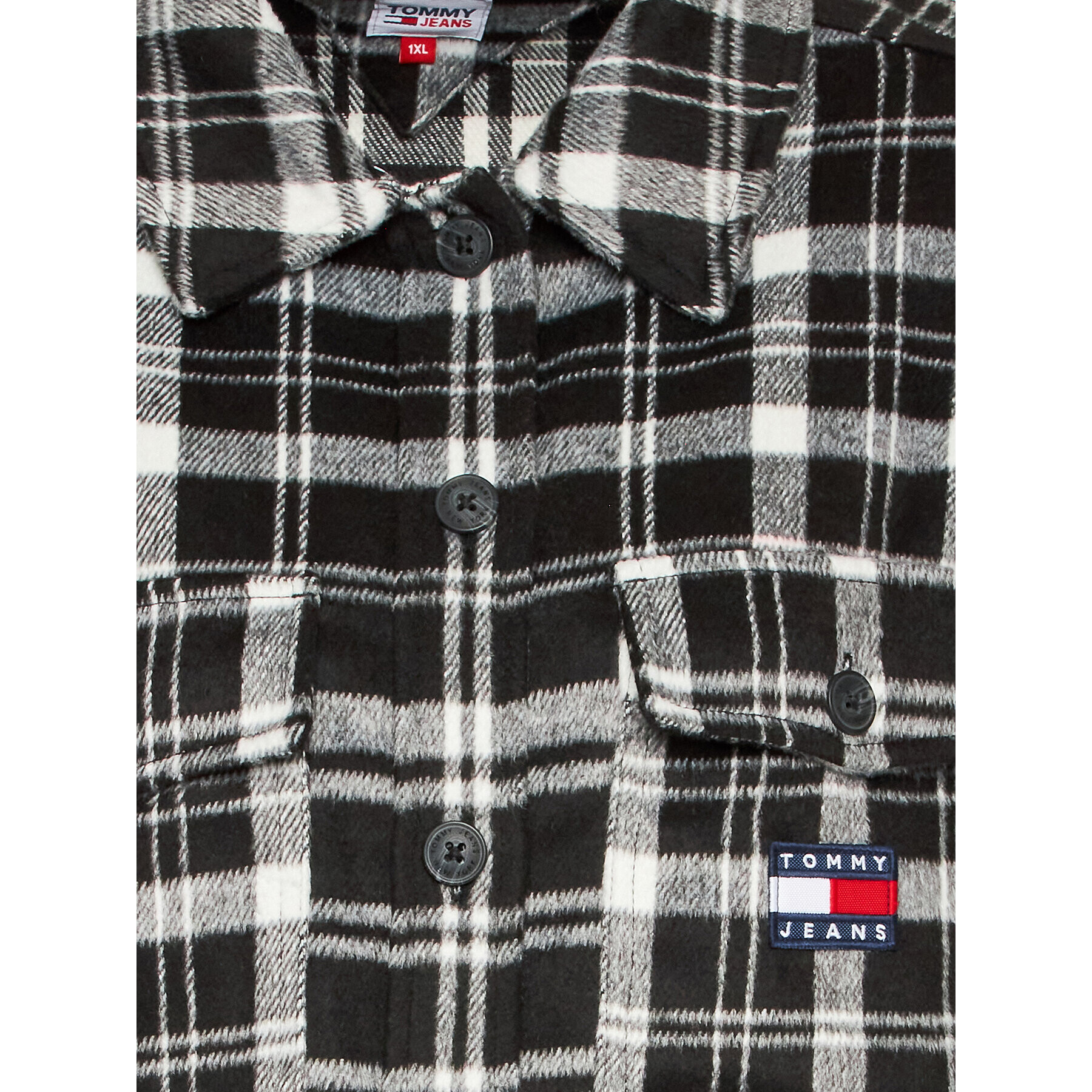 Tommy Jeans Curve Риза Check DW0DW15123 Черен Relaxed Fit - Pepit.bg