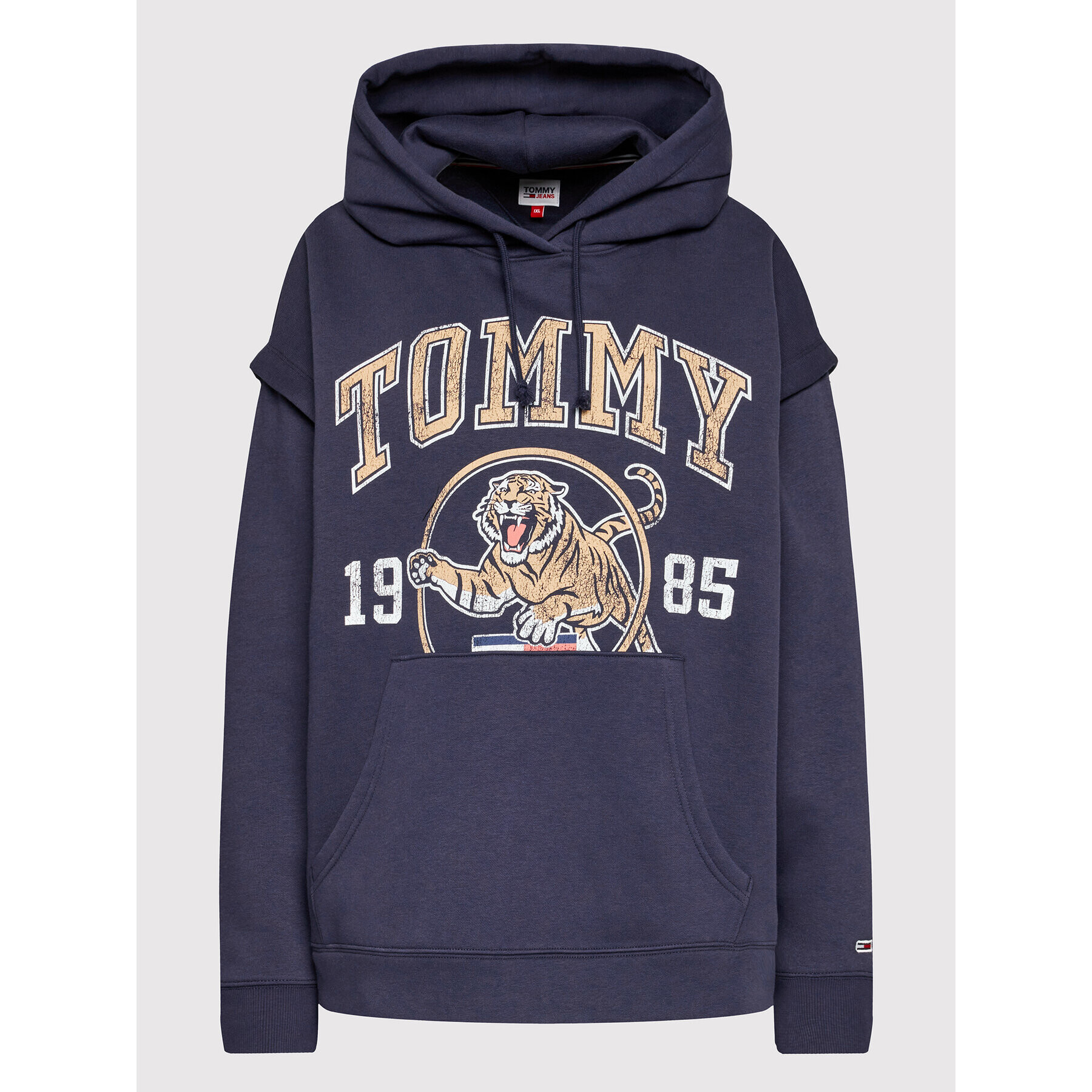 Tommy Jeans Curve Суитшърт College Tiger 1 DW0DW12037 Тъмносин Regular Fit - Pepit.bg