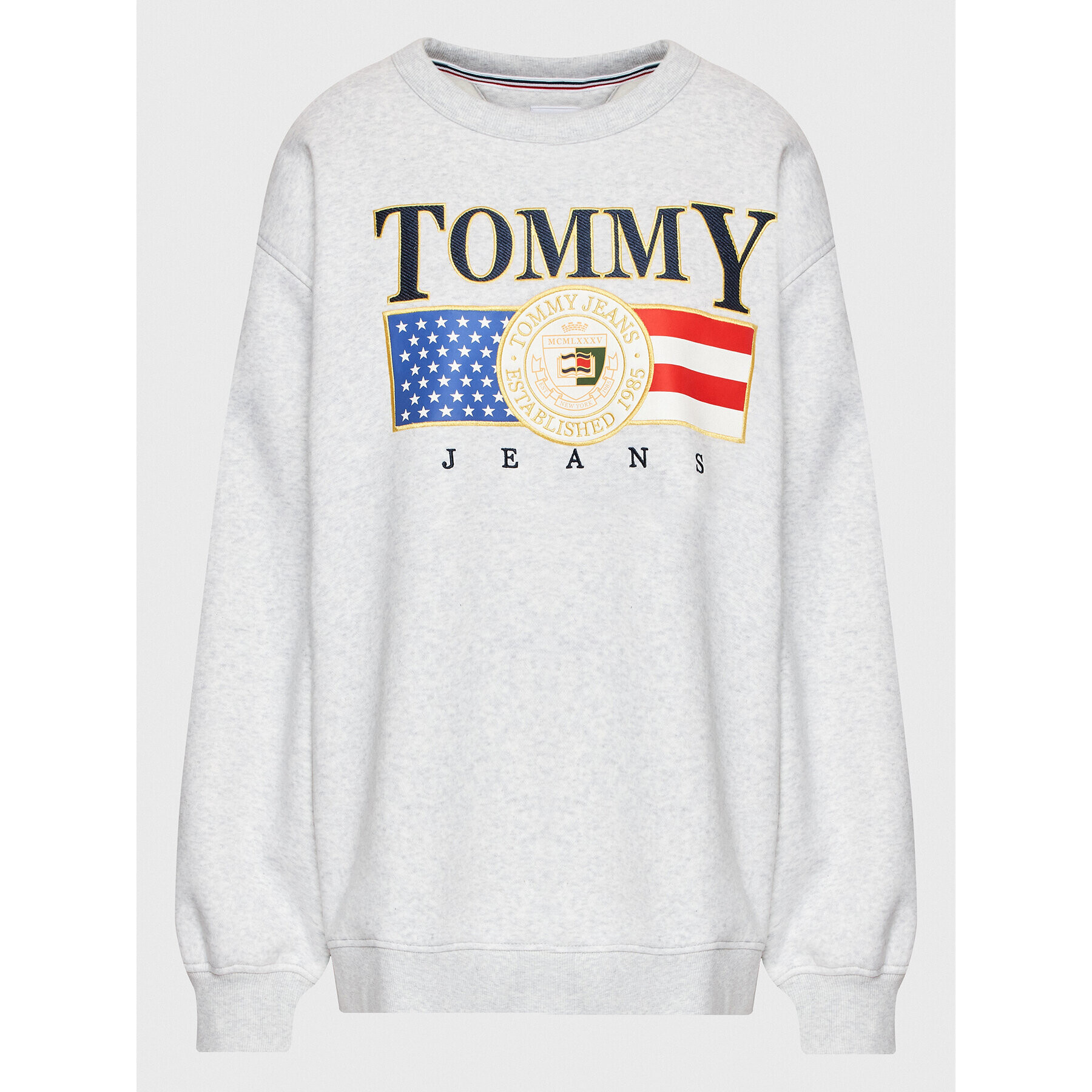 Tommy Jeans Curve Суитшърт Luxe DW0DW15097 Сив Relaxed Fit - Pepit.bg